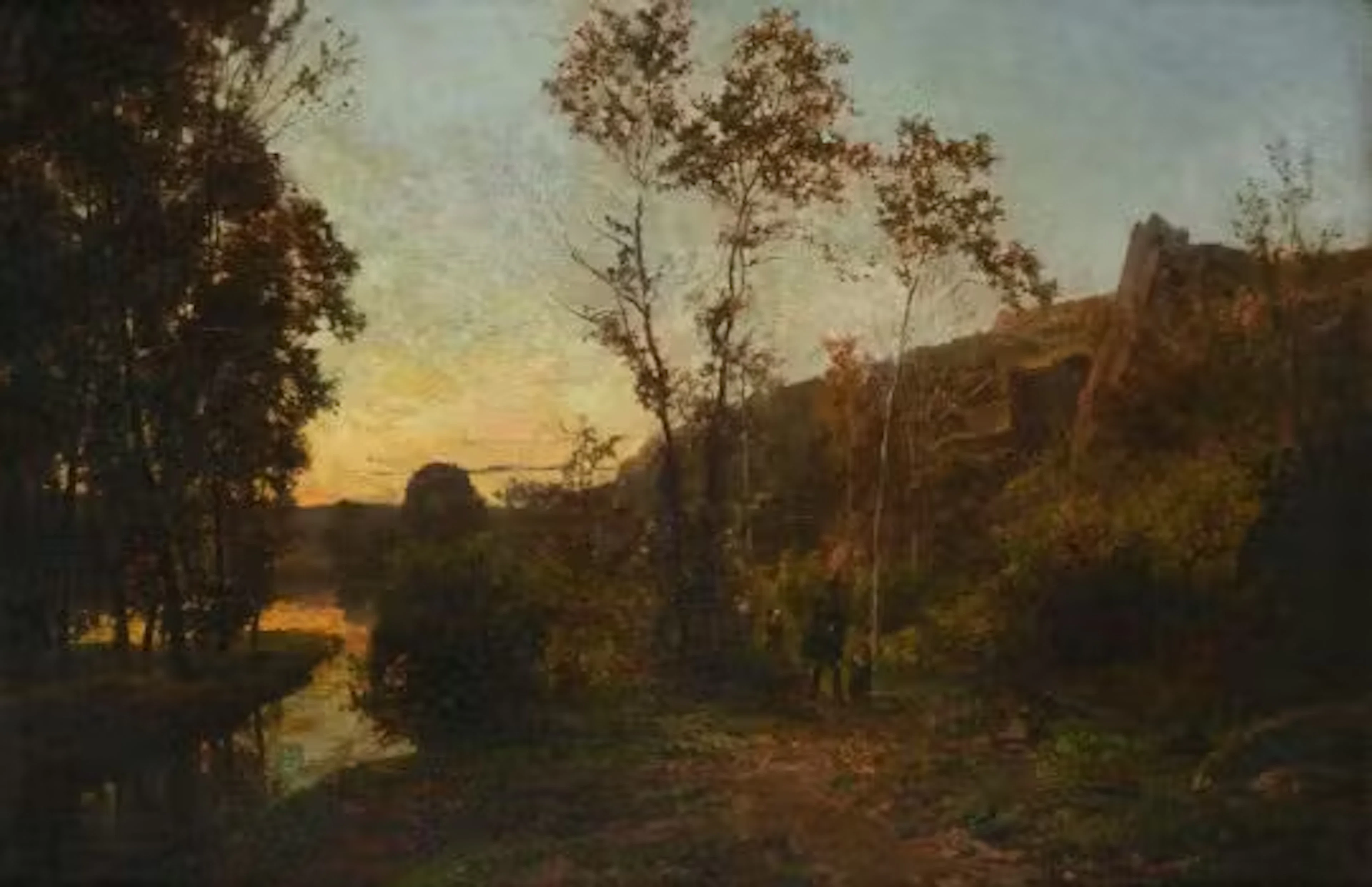 ATTRIBUTED TO CHARLES-FRANÇOIS DAUBIGNY (FRENCH 1817-1878), PAYSAGE