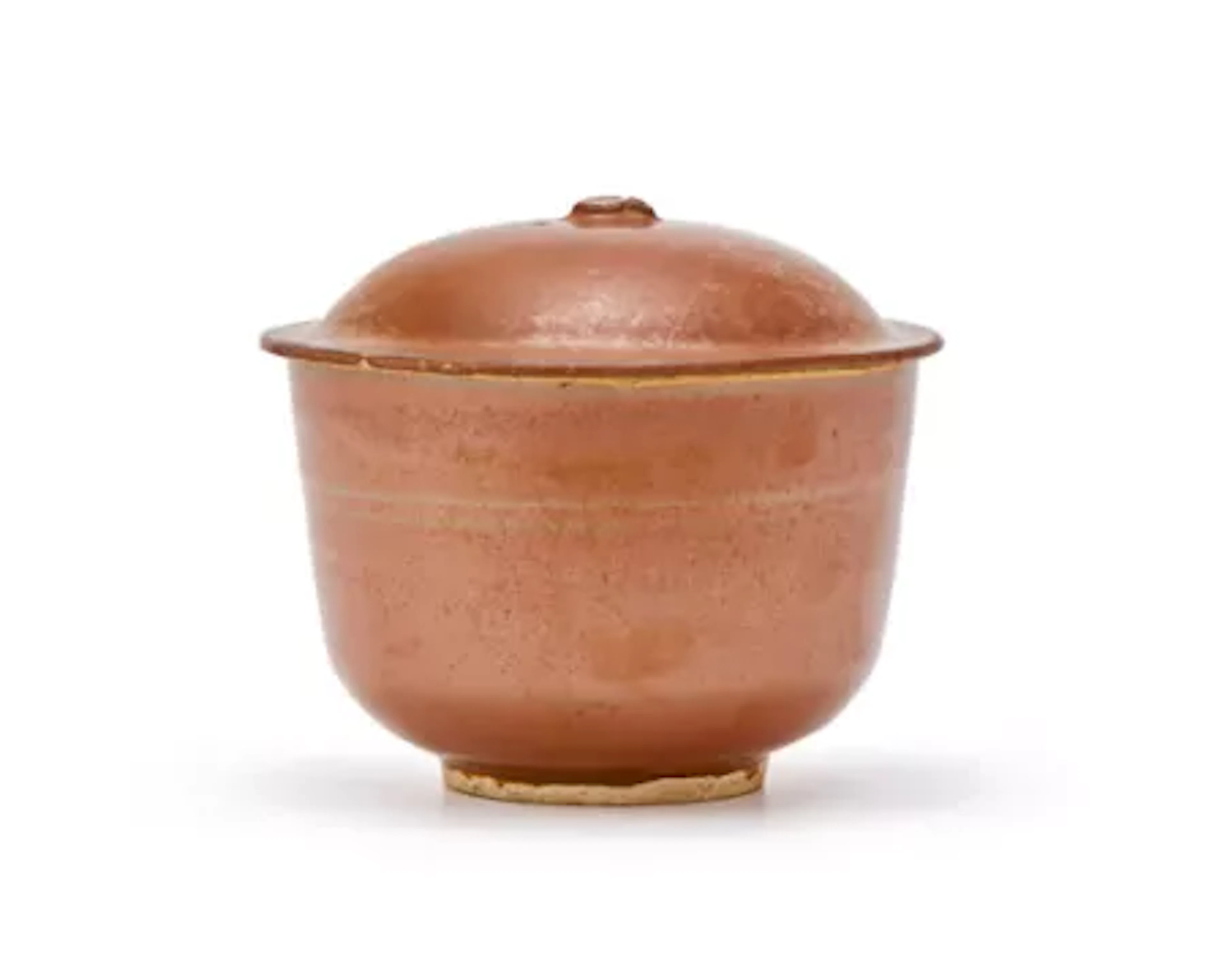 A Chinese Cizhou persimmon-glazed bowl and cover, Northern Song or