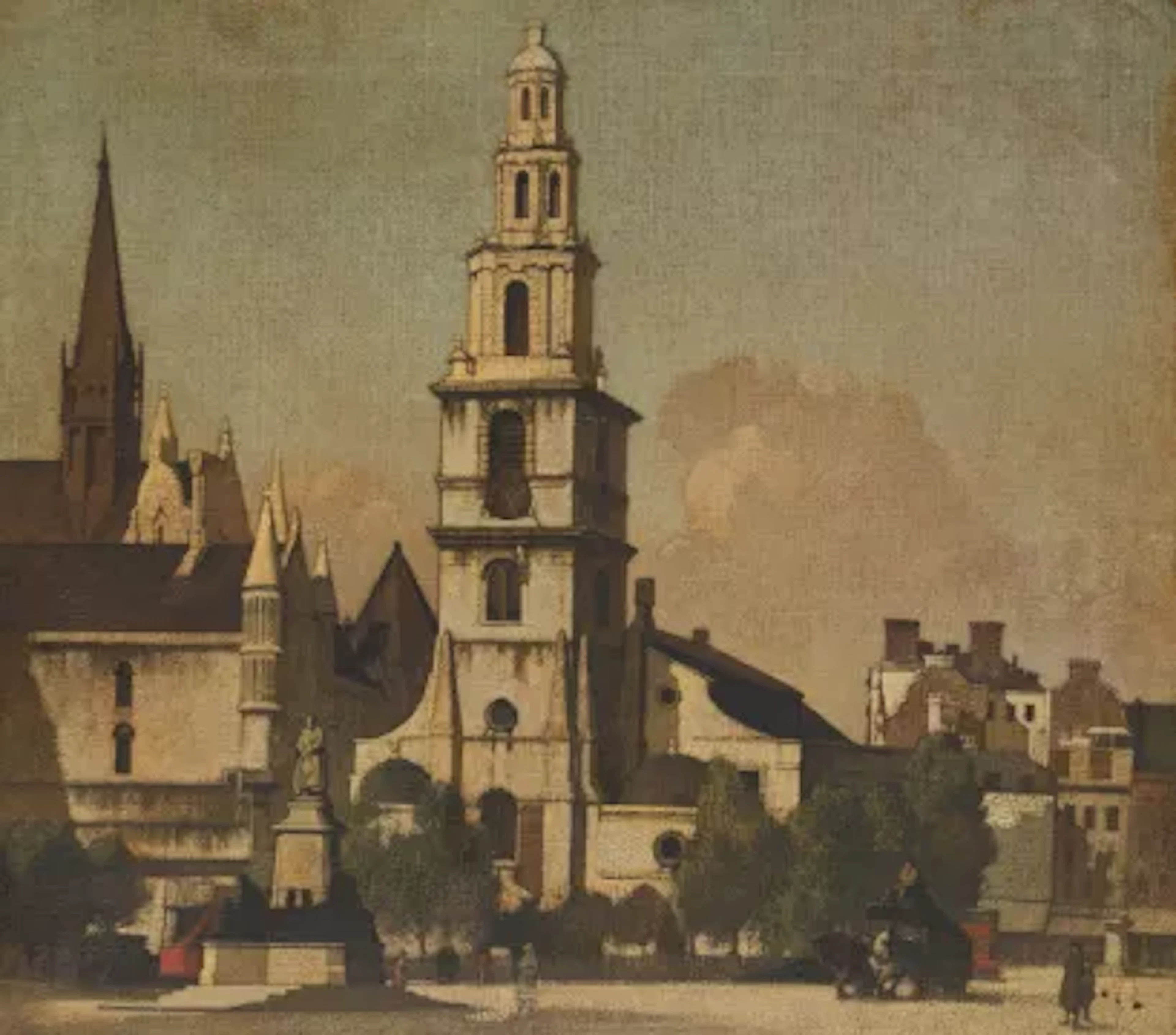λ BERTRAM NICHOLLS (BRITISH 1883-1974), THE STRAND, ST CLEMENT DANES
