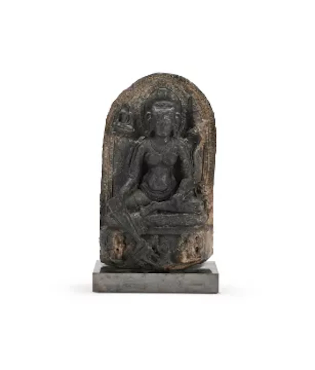 A Pala black stone stele of Tara, Bengal, circa 10th century