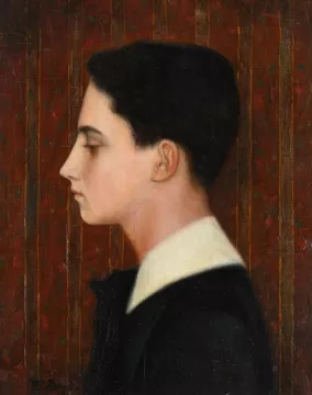 THÉOPHILE ROBERT (SWISS 1879-1954), PORTRAIT OF A YOUNG BOY IN PROFILE