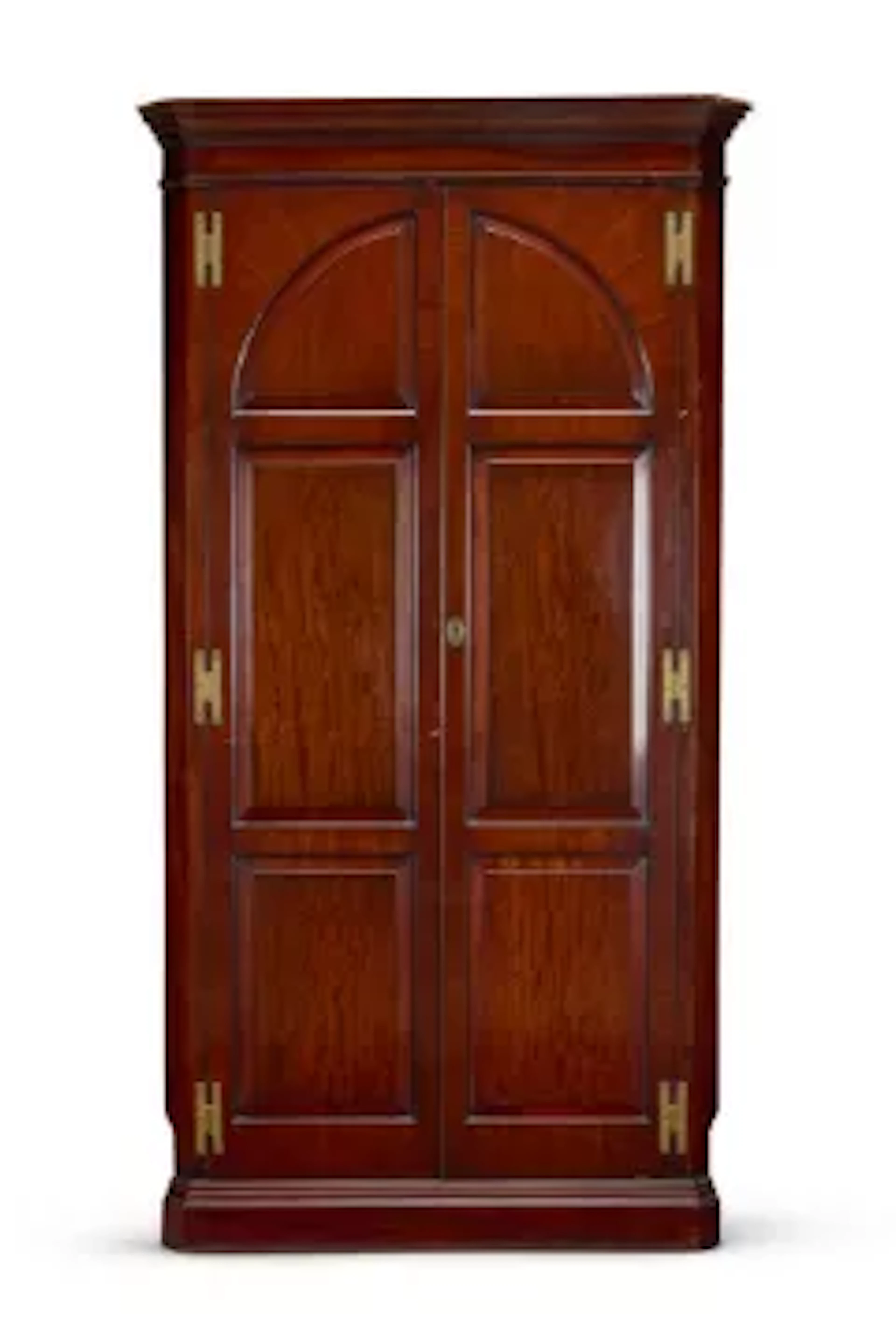 Y A MAHOGANY CORNER CUPBOARD OF GEORGE II STYLE, 20TH CENTURY