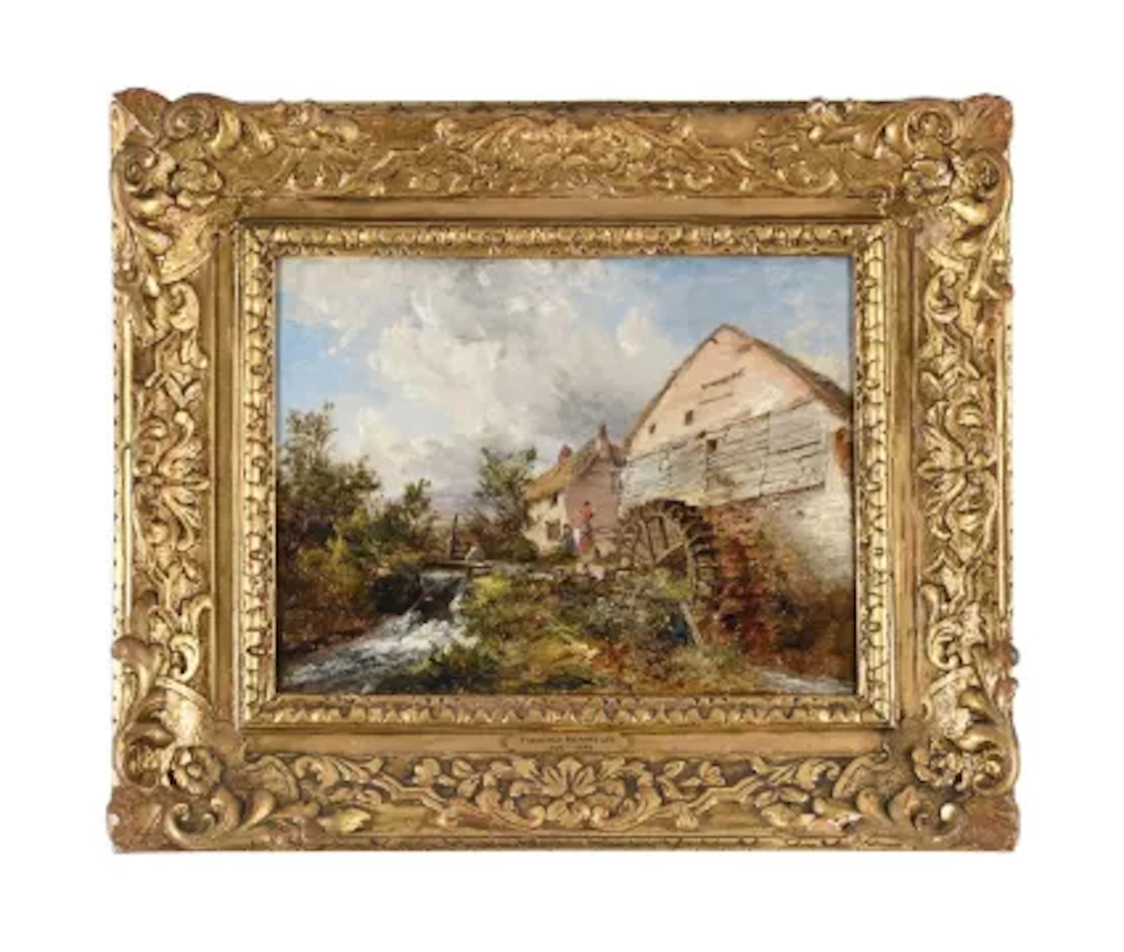 FREDERICK RICHARD LEE (BRITISH 1798 - 1879), FIGURES BY AN OLD MILL