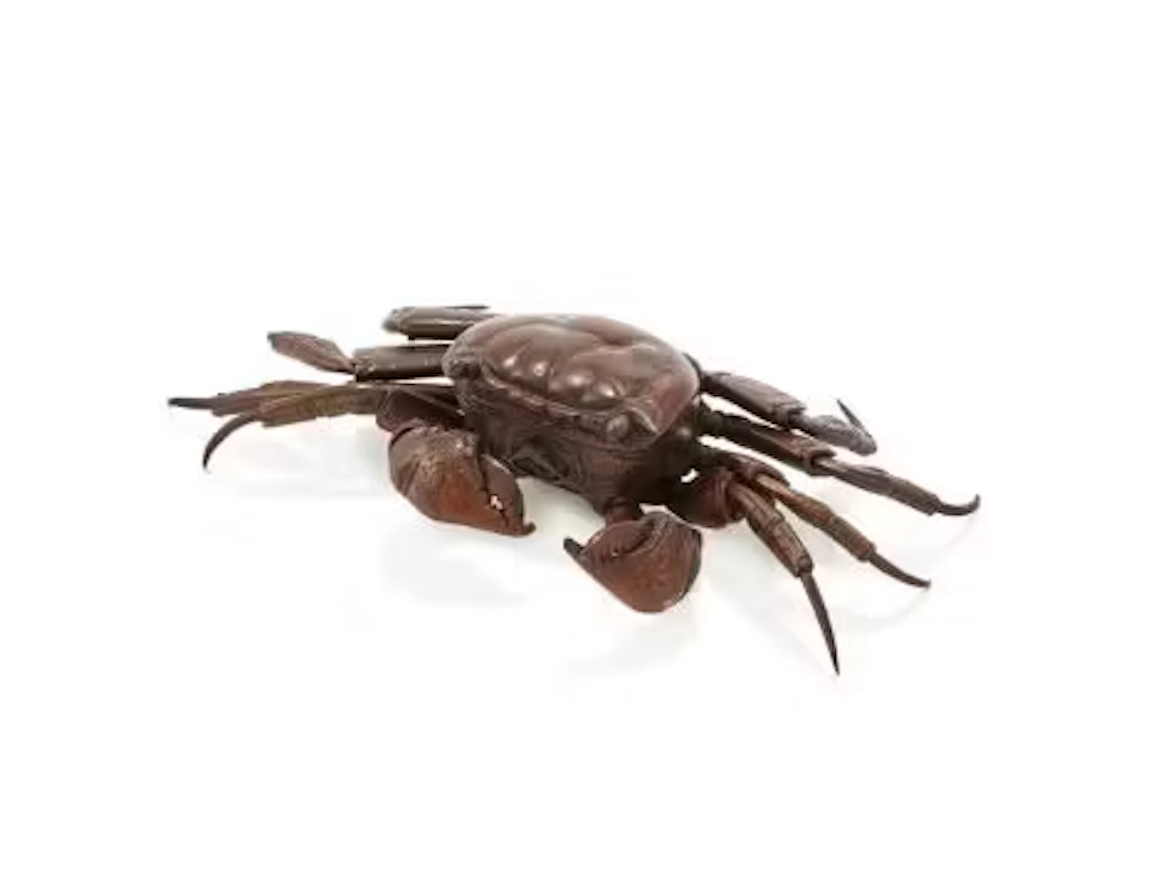 A Japanese Bronze Jizai Okimono in the form of a crab