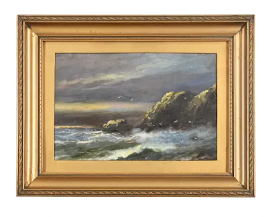 BRITISH SCHOOL (19TH CENTURY), STUDY OF A COASTAL VIEW