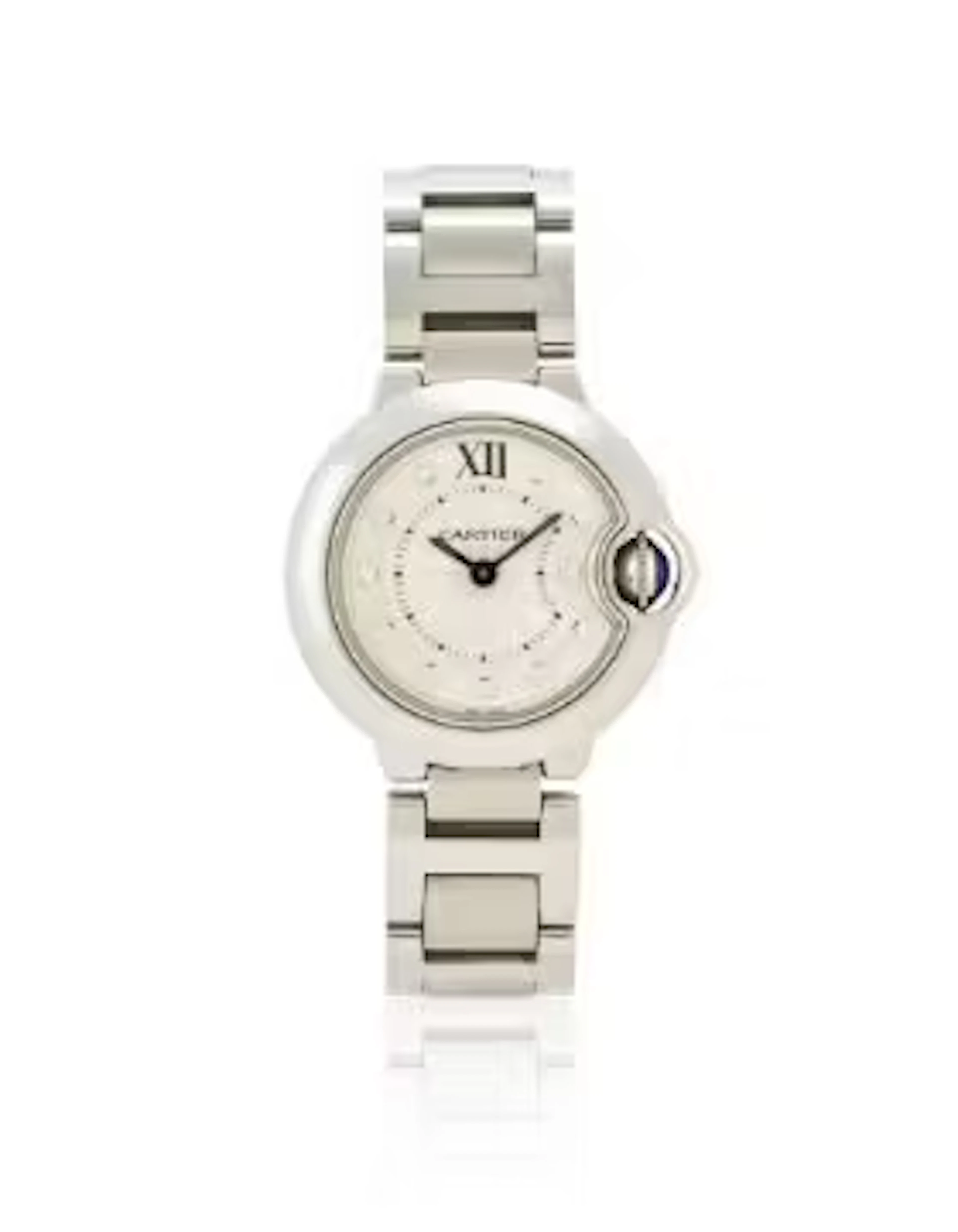CARTIER, BALLON BLEU, REF. 3009, A LADY'S STAINLESS STEEL BRACELET WATCH
