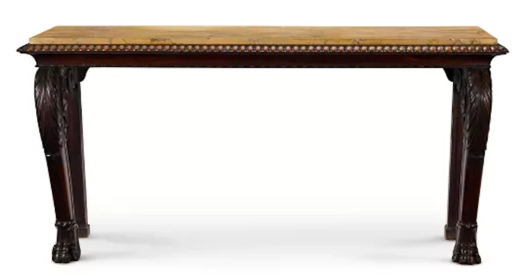 ‡ A WILLIAM IV GONCALO ALVES SIDE TABLE, CIRCA 1835