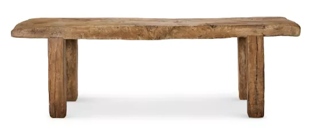 ‡ AN OAK AND ELM RUSTIC TABLE, FRENCH, 19TH CENURY