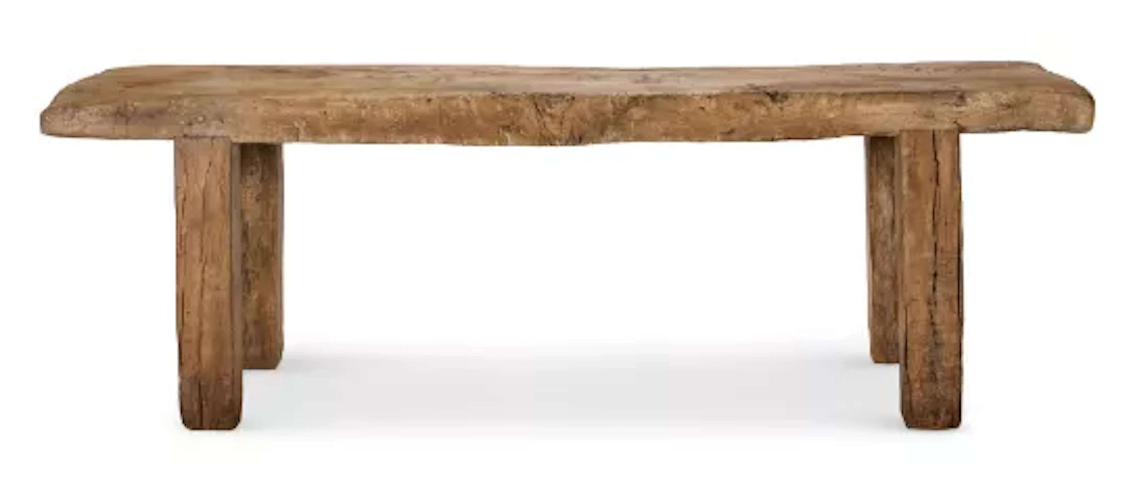 ‡ AN OAK AND ELM RUSTIC TABLE, FRENCH, 19TH CENURY