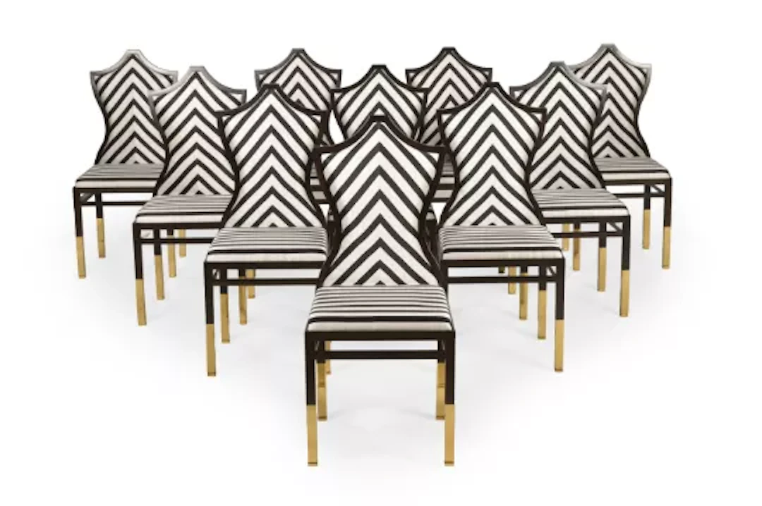 CHRISTIAN LACROIX MAISON (FD. 2010), A SET OF TEN DINING CHAIRS, EARLY