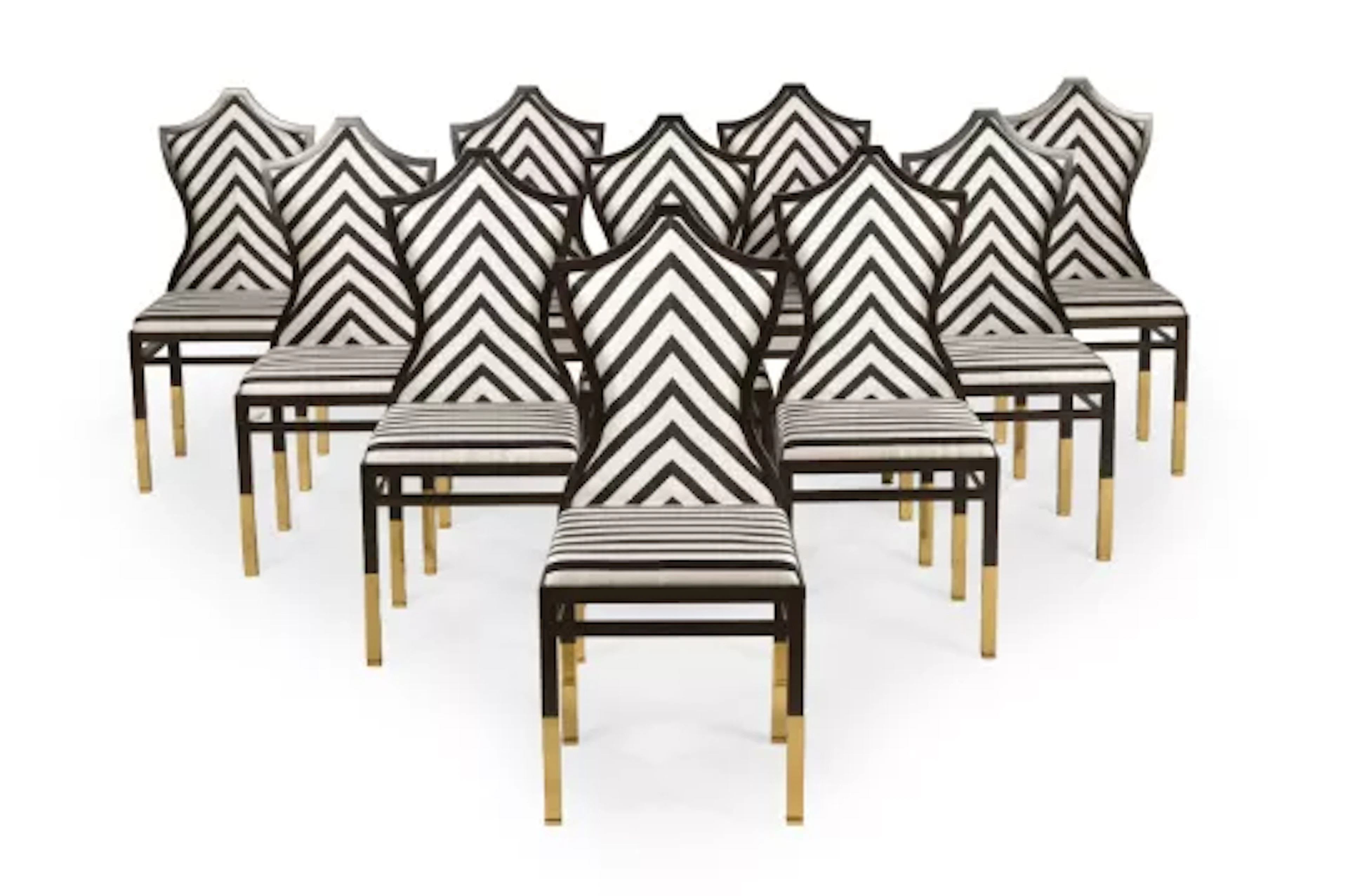 CHRISTIAN LACROIX MAISON (FD. 2010), A SET OF TEN DINING CHAIRS, EARLY