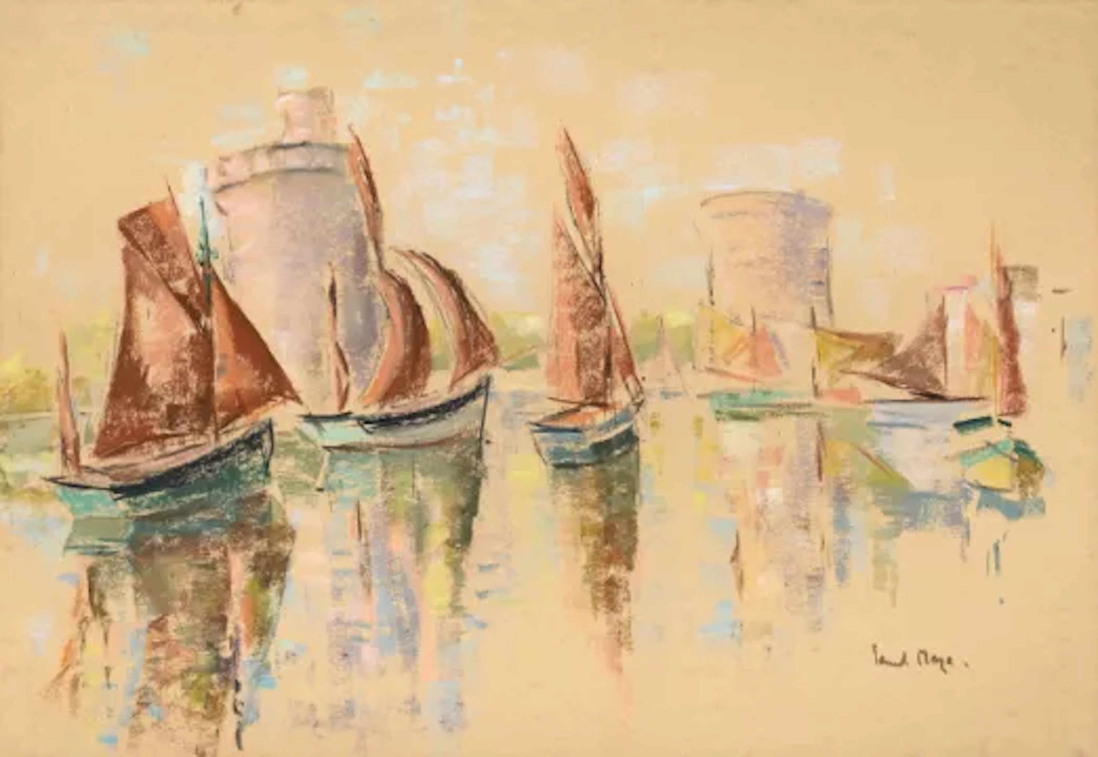 λ PAUL LUCIEN MAZE (FRENCH/BRITISH 1887-1979), FISHING BOATS, LA ROCHELLE