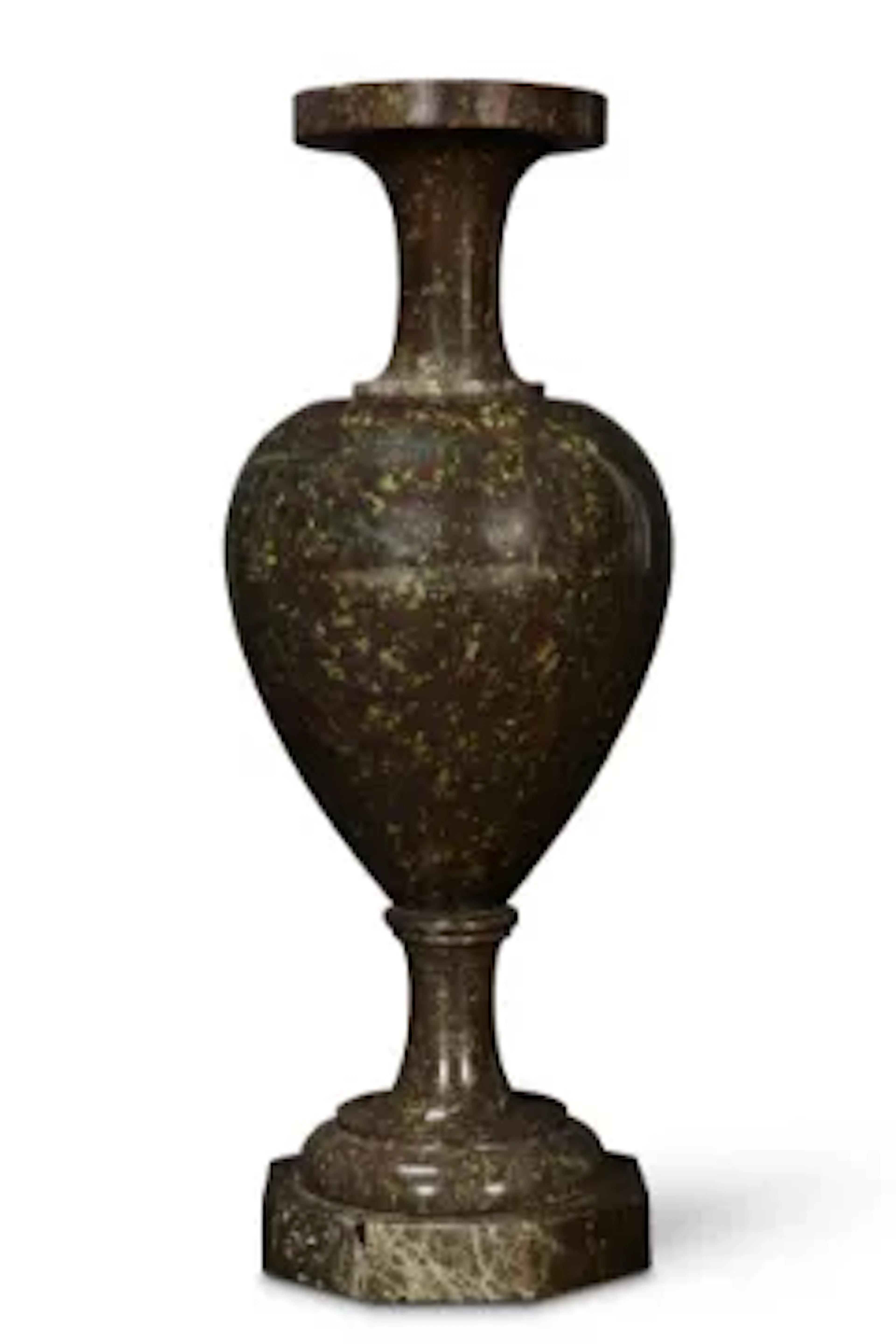 A CORNISH SERPENTINE VASE, SECOND HALF 19TH CENTURY, IN THE MANNER