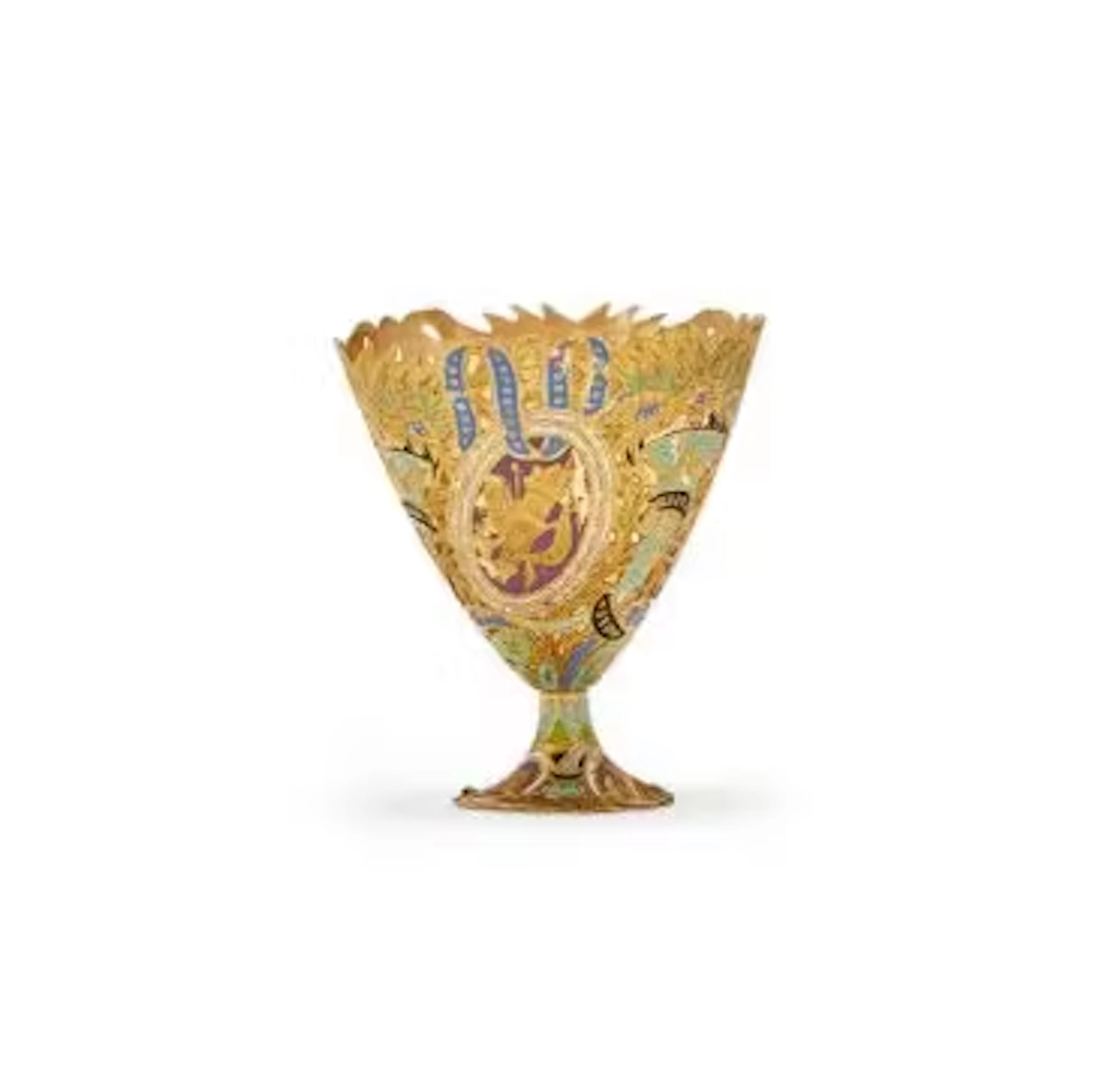 A GOLD AND ENAMEL ZARF FOR THE OTTOMAN MARKET