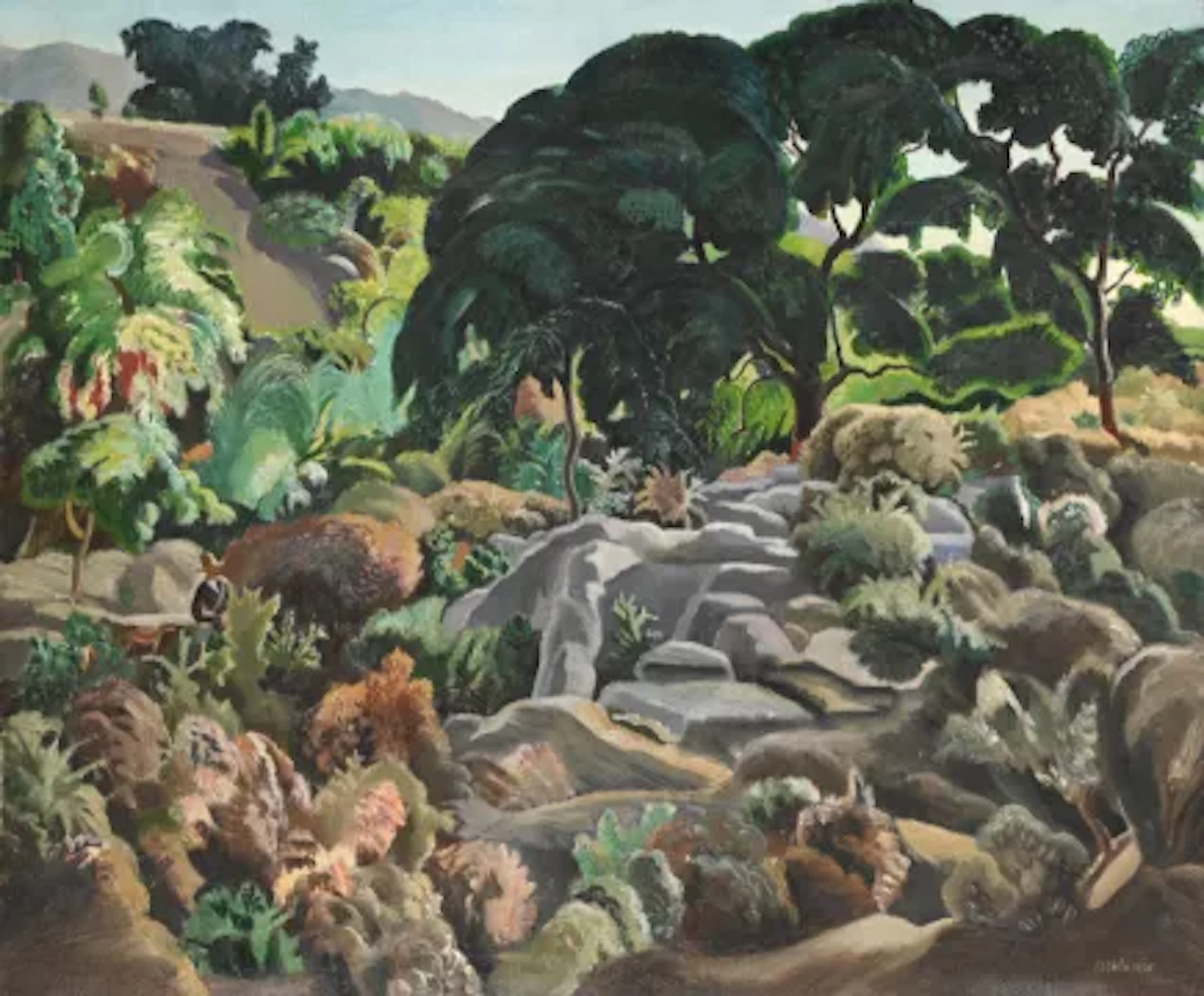 λ RUDOLPH IHLEE (BRITISH 1883-1968), ROCKY LANDSCAPE