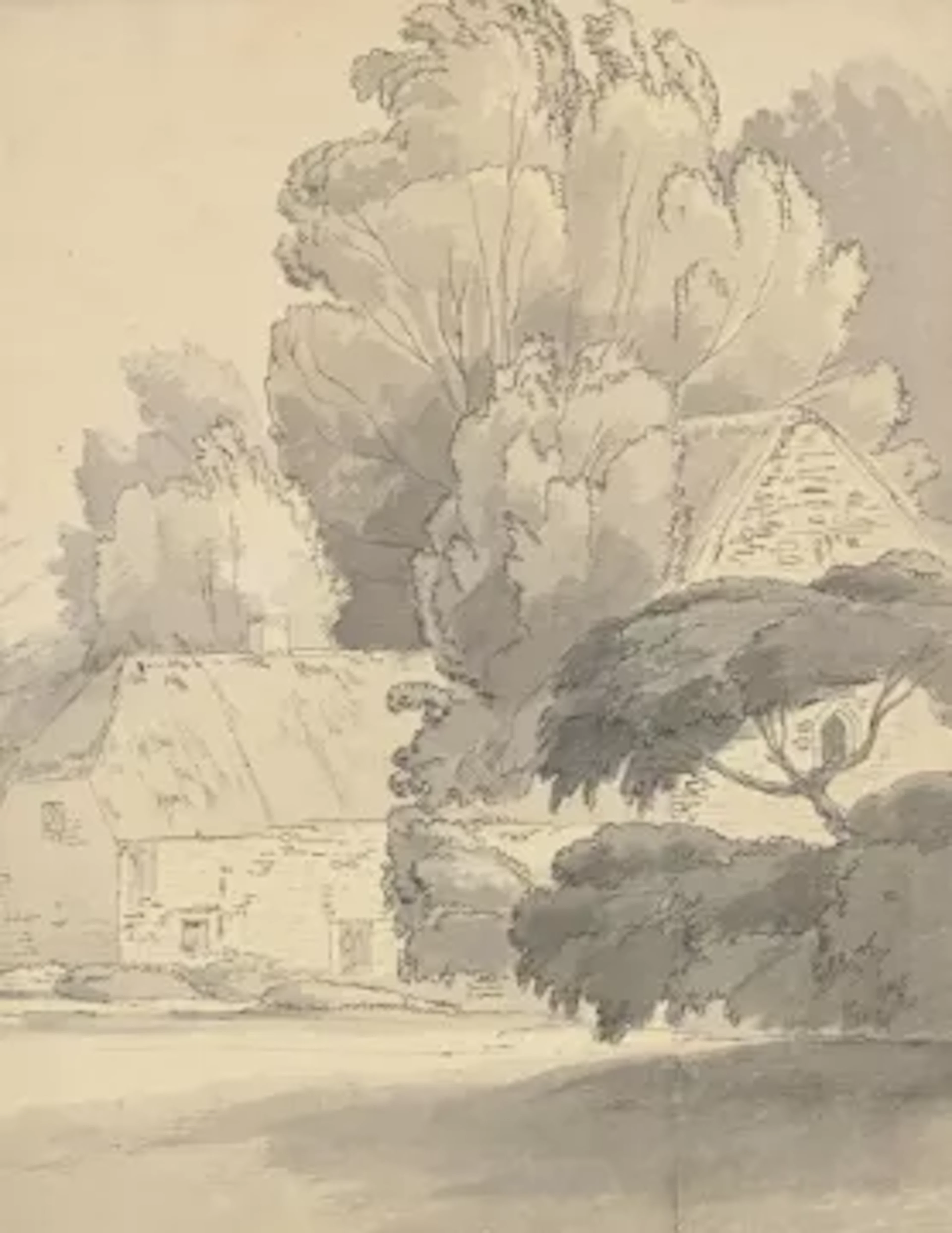 FRANCIS TOWNE (BRITISH 1739-1816), LANDSCAPE WITH COTTAGE