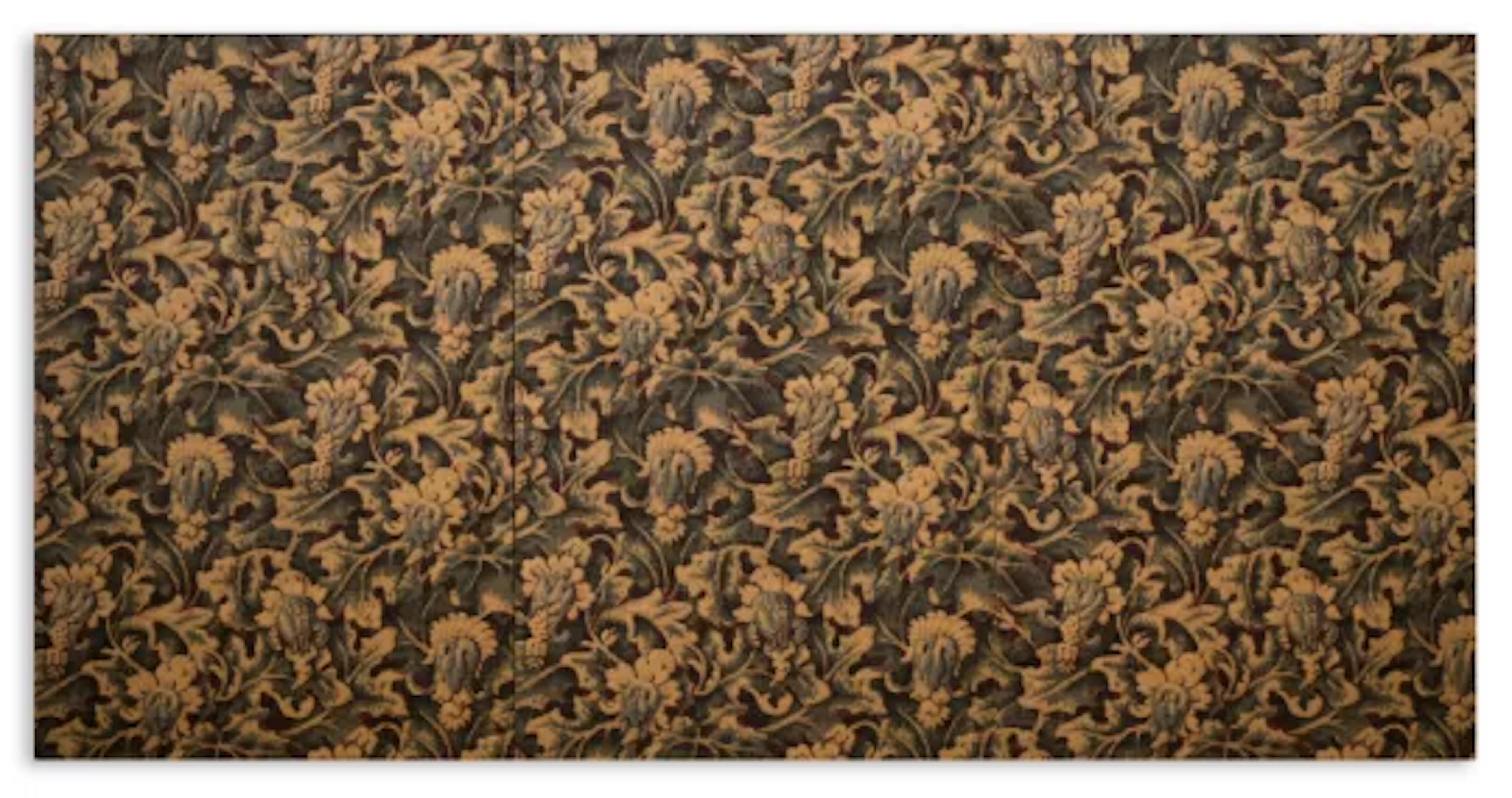 † A SET OF THREE 'SAINVAL LANGAU GREEN’ PRINTED FABRIC PANELS, BY