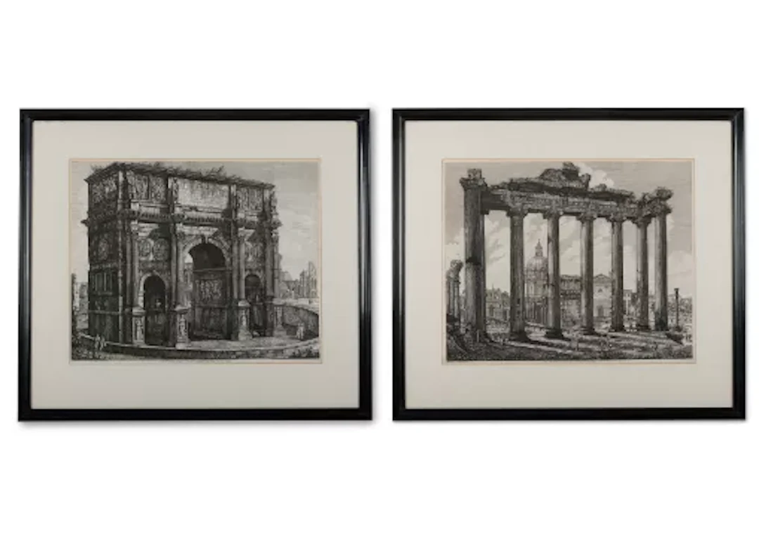 LUIGI ROSSINI (ITALIAN, 1790 - 1857), TWO VIEWS OF ROME