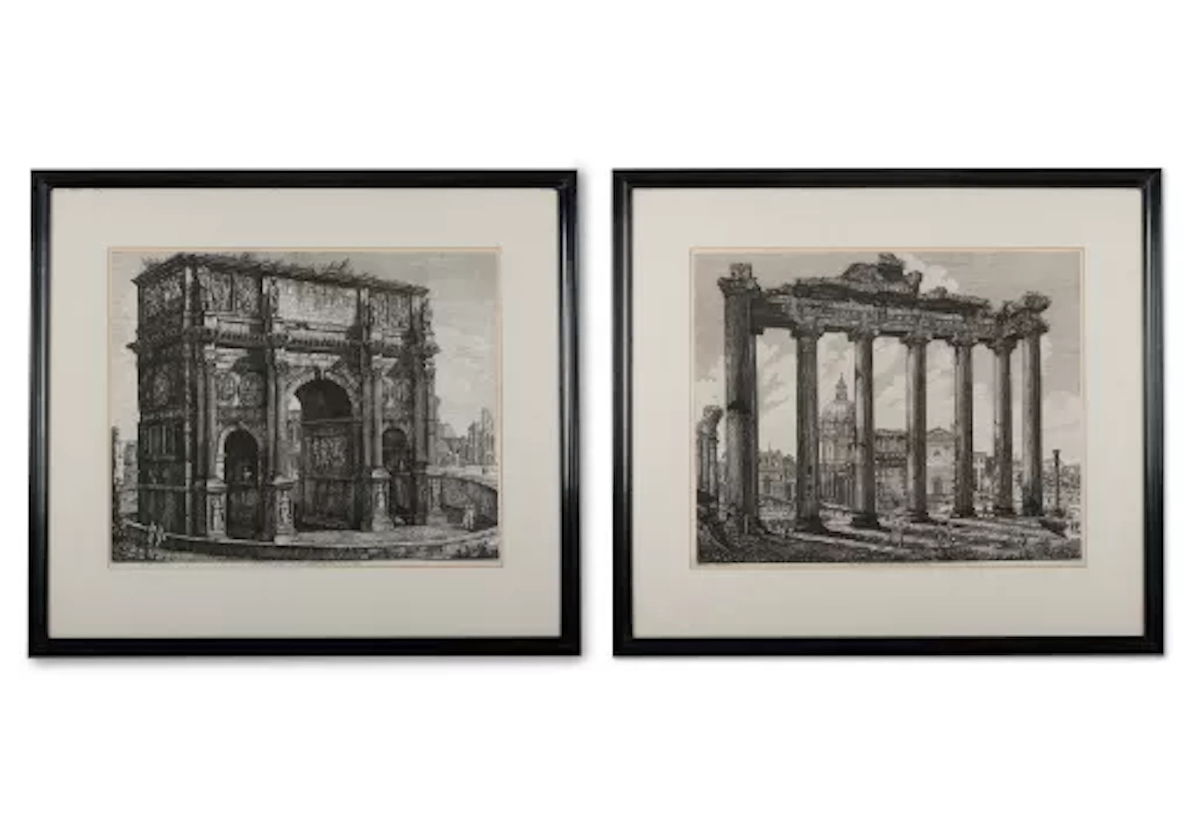 LUIGI ROSSINI (ITALIAN, 1790 - 1857), TWO VIEWS OF ROME