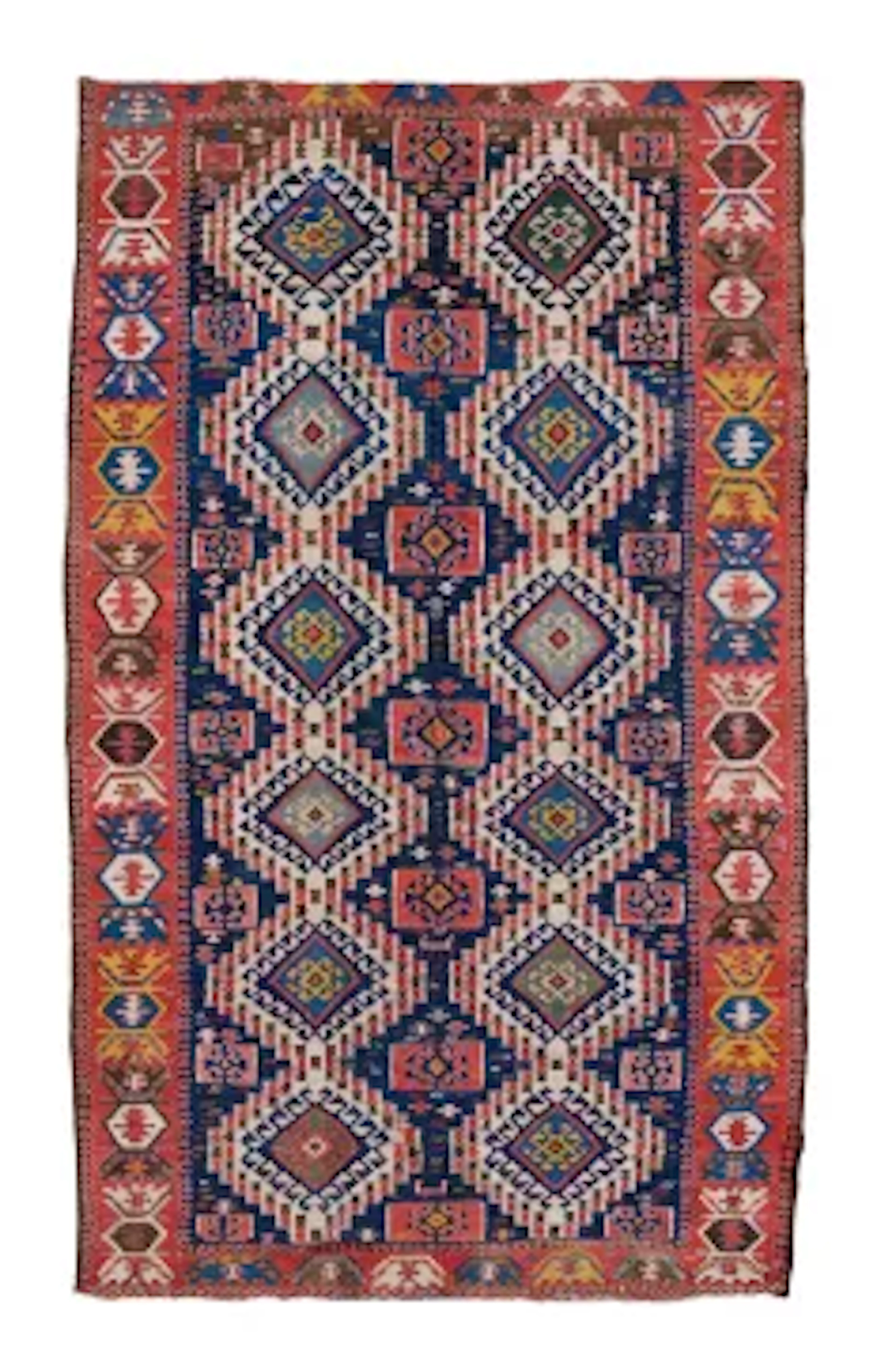A CAUCASIAN FLATWEAVE KILIM, CIRCA 1880
