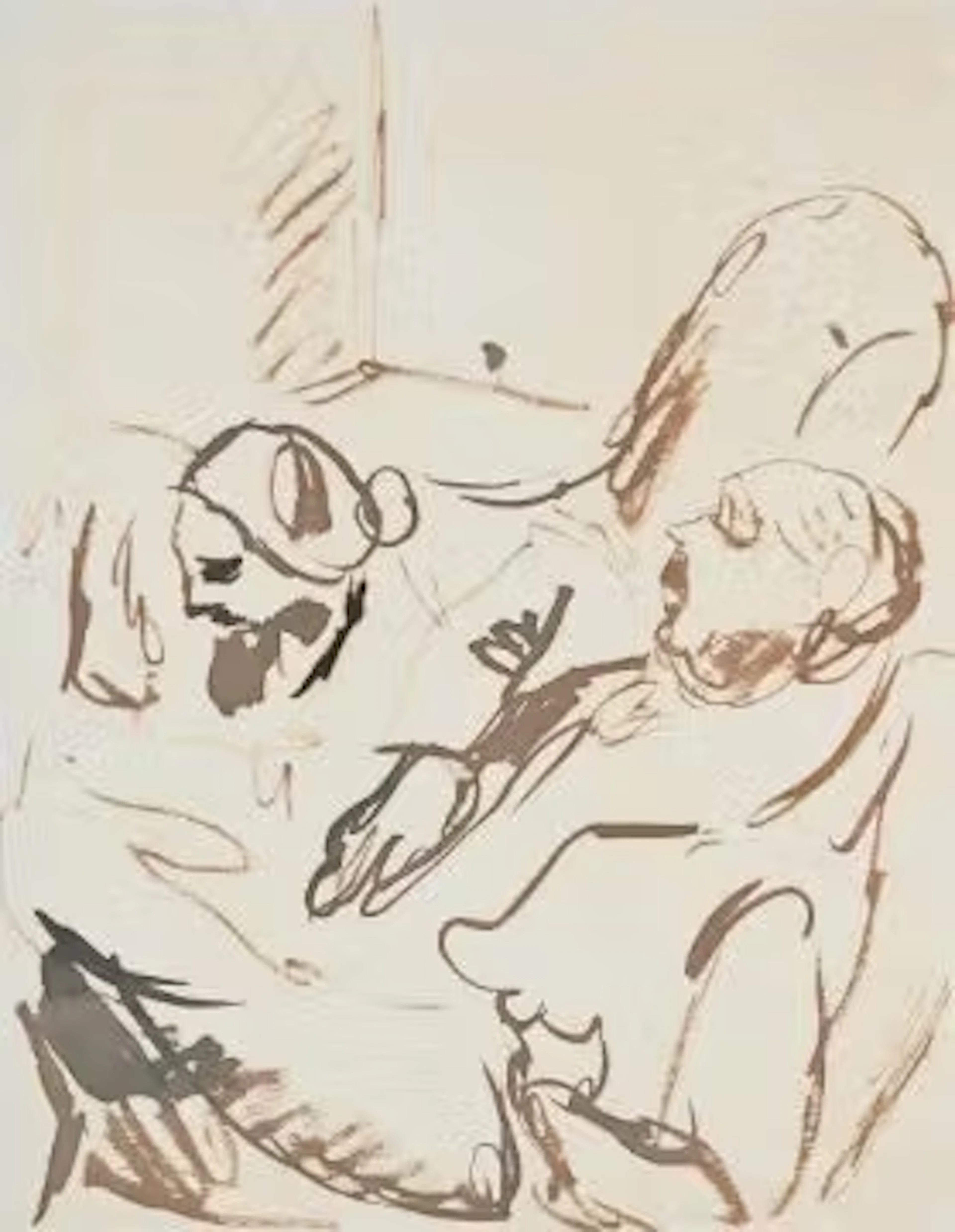 λ DUNCAN GRANT (BRITISH 1885-1978), STUDY OF MAYNARD KEYNES AND LYDIA LOPOKOVA