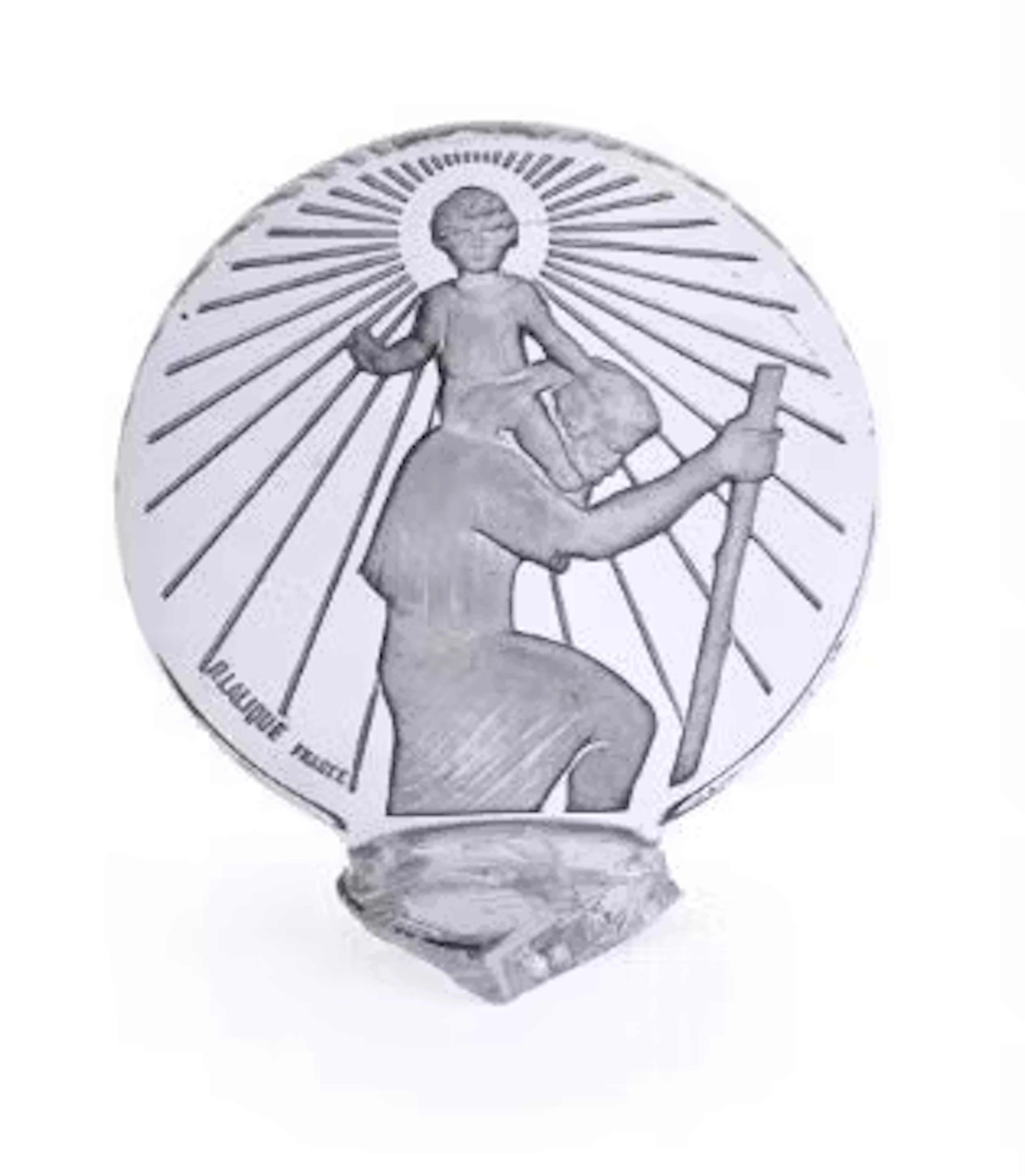 LALIQUE, RENE LALIQUE, A SMOKED GLASS CAR MASCOT, DESIGNED 1928