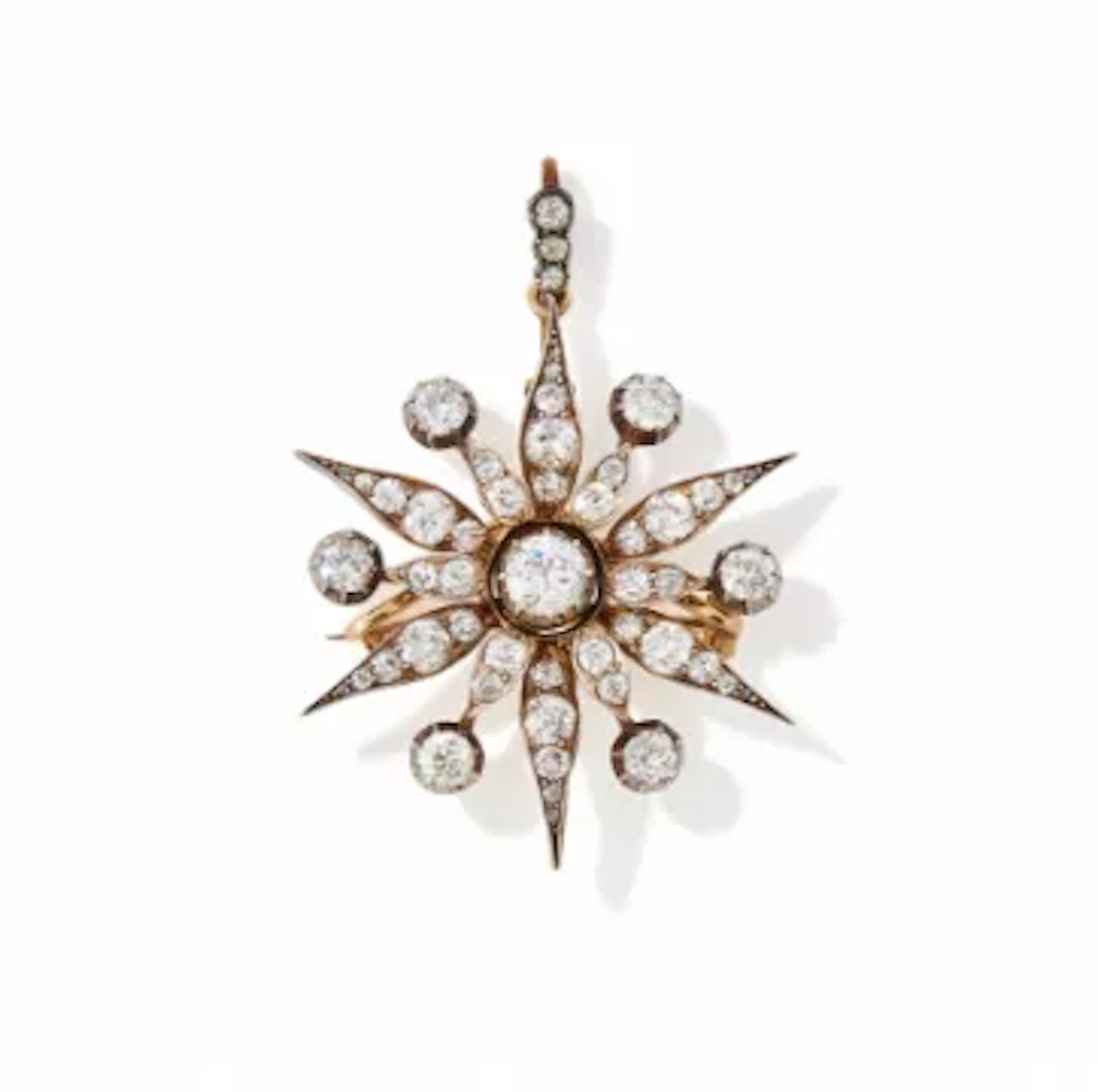 A LATE VICTORIAN STAR PENDANT/BROOCH, CIRCA 1880