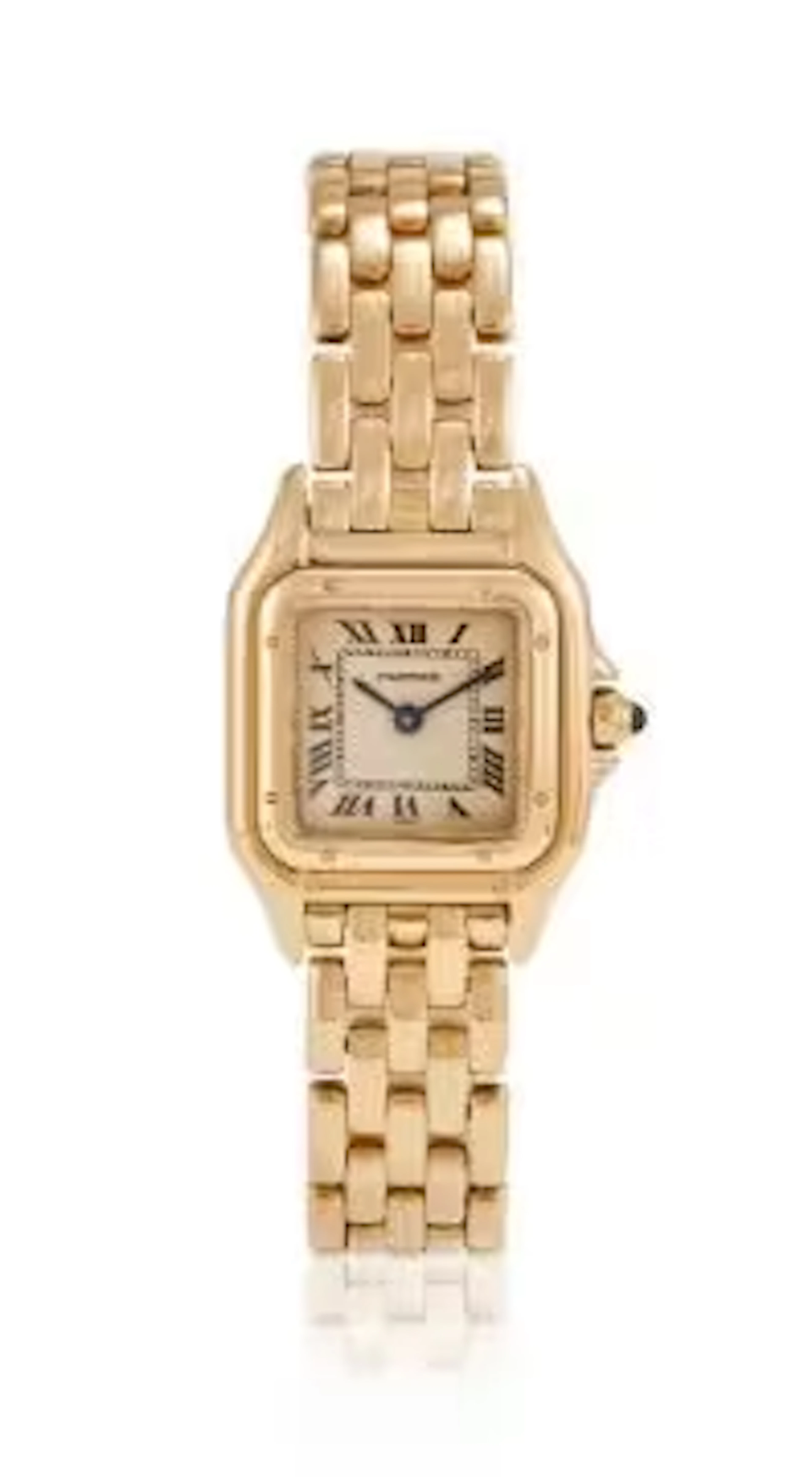 CARTIER, PANTHÈRE, A LADY'S 18 CARAT GOLD BRACELET WATCH