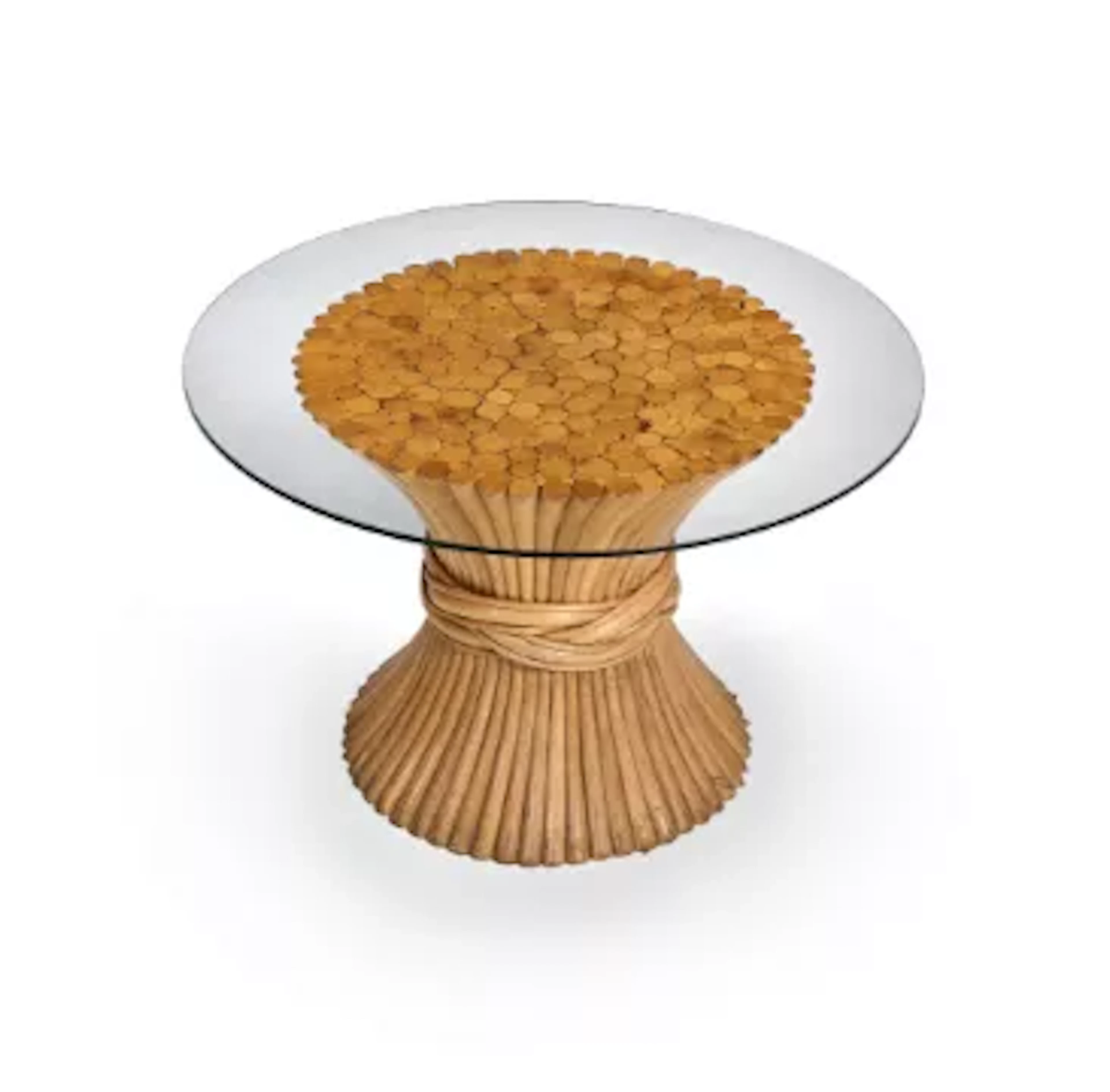JOHN AND ELINOR MCGUIRE (AMERICAN), 'SHEAF OF WHEAT' COFFEE TABLE, CIRCA 1970