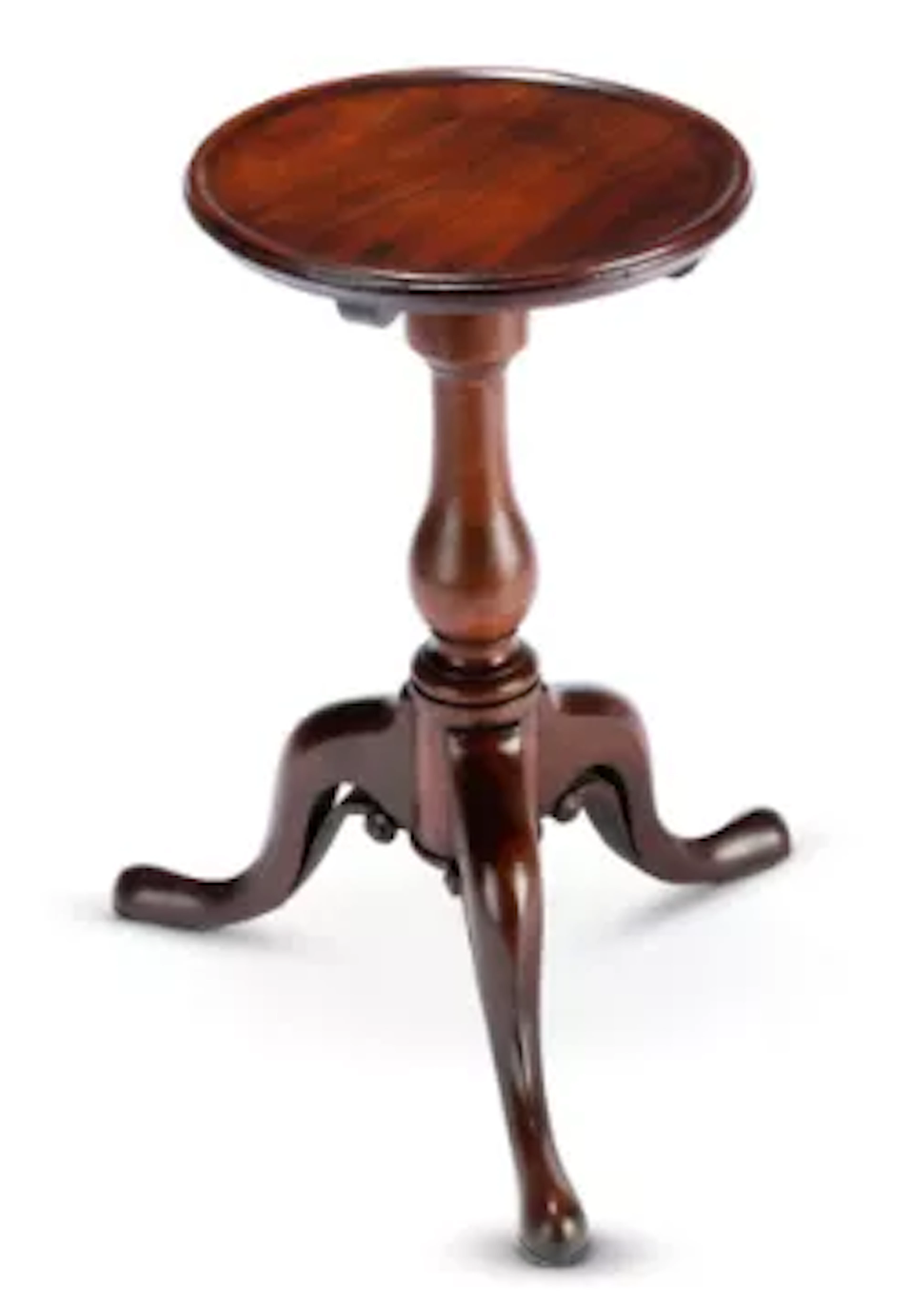 AN UNUSUAL GEORGE II MAHOGANY CANDLE STAND, CIRCA 1755
