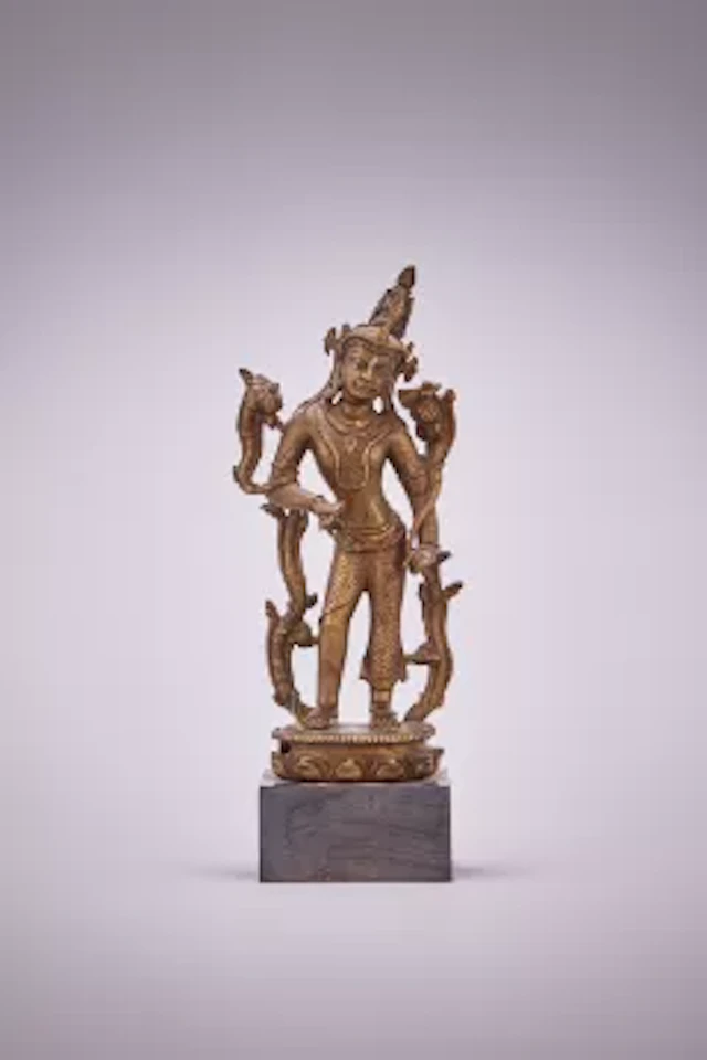 A Pala Bronze figure of Vajrapani, Bengal, Eastern India, 11th or 12th century