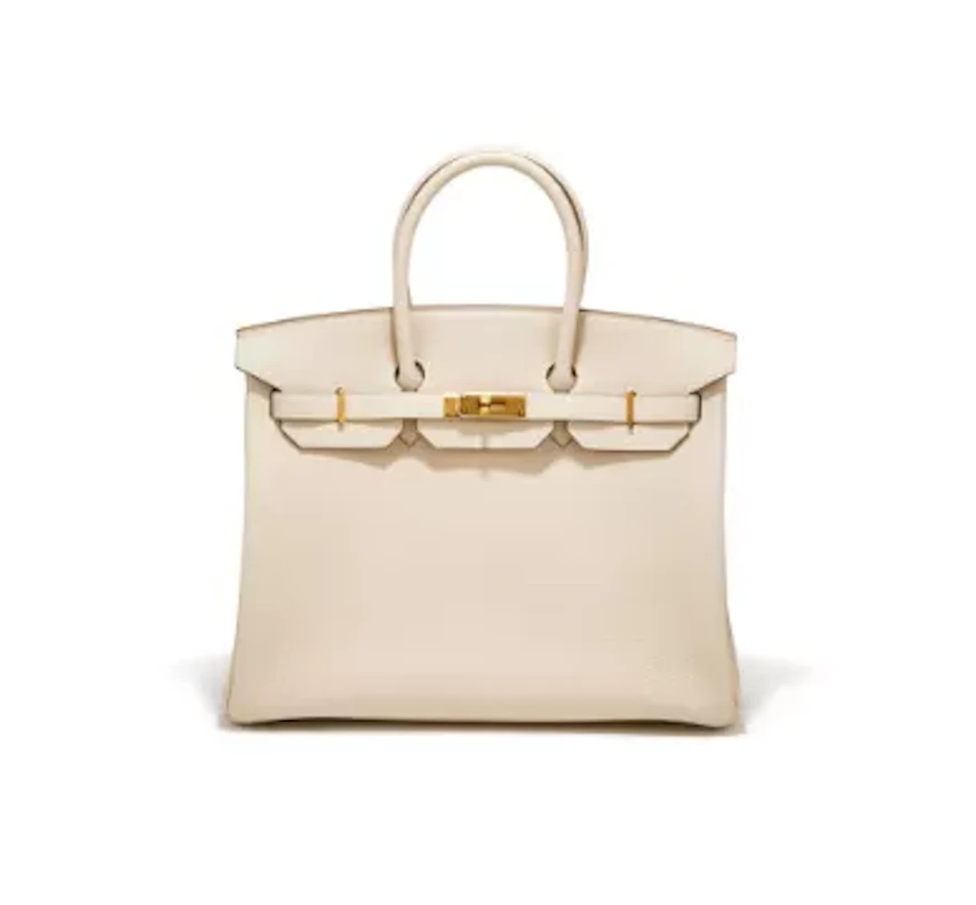 HERMÈS, BIRKIN 35, A MUSHROOM TOGO LEATHER HANDBAG