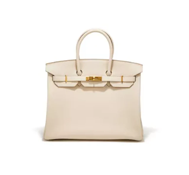HERMÈS, BIRKIN 35, A MUSHROOM TOGO LEATHER HANDBAG