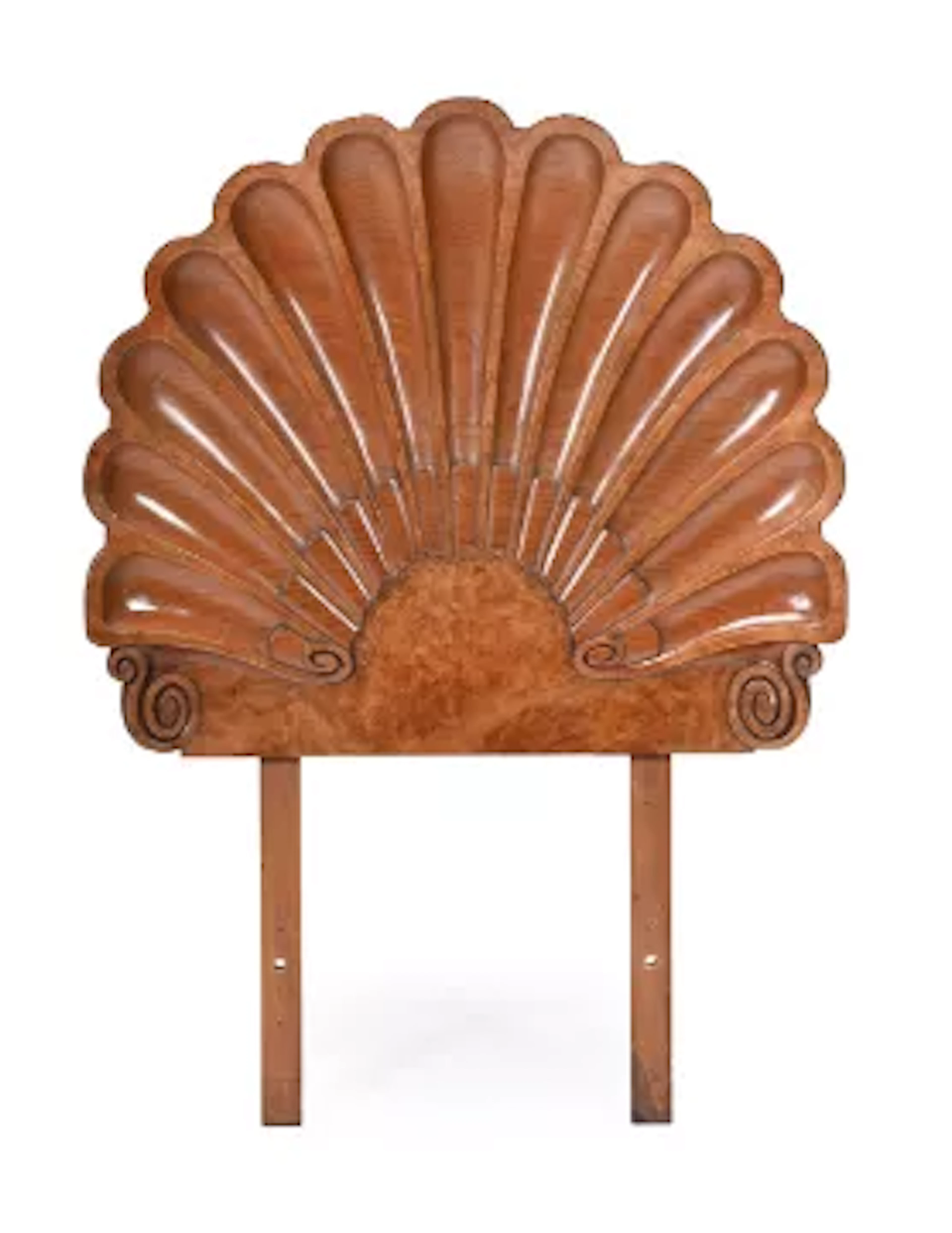 FRENCH, ART DECO STYLE SHELL HEADBOARD, 20TH CENTURY