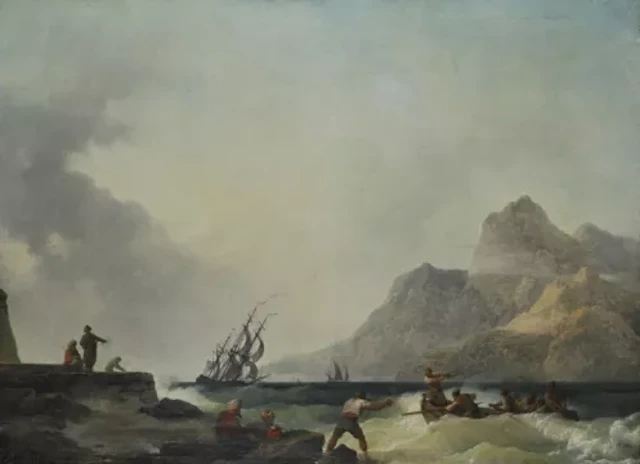 PHILIP JAMES DE LOUTHERBOURG (FRENCH 1740-1812) A MISTRAL; STORM CAUSED