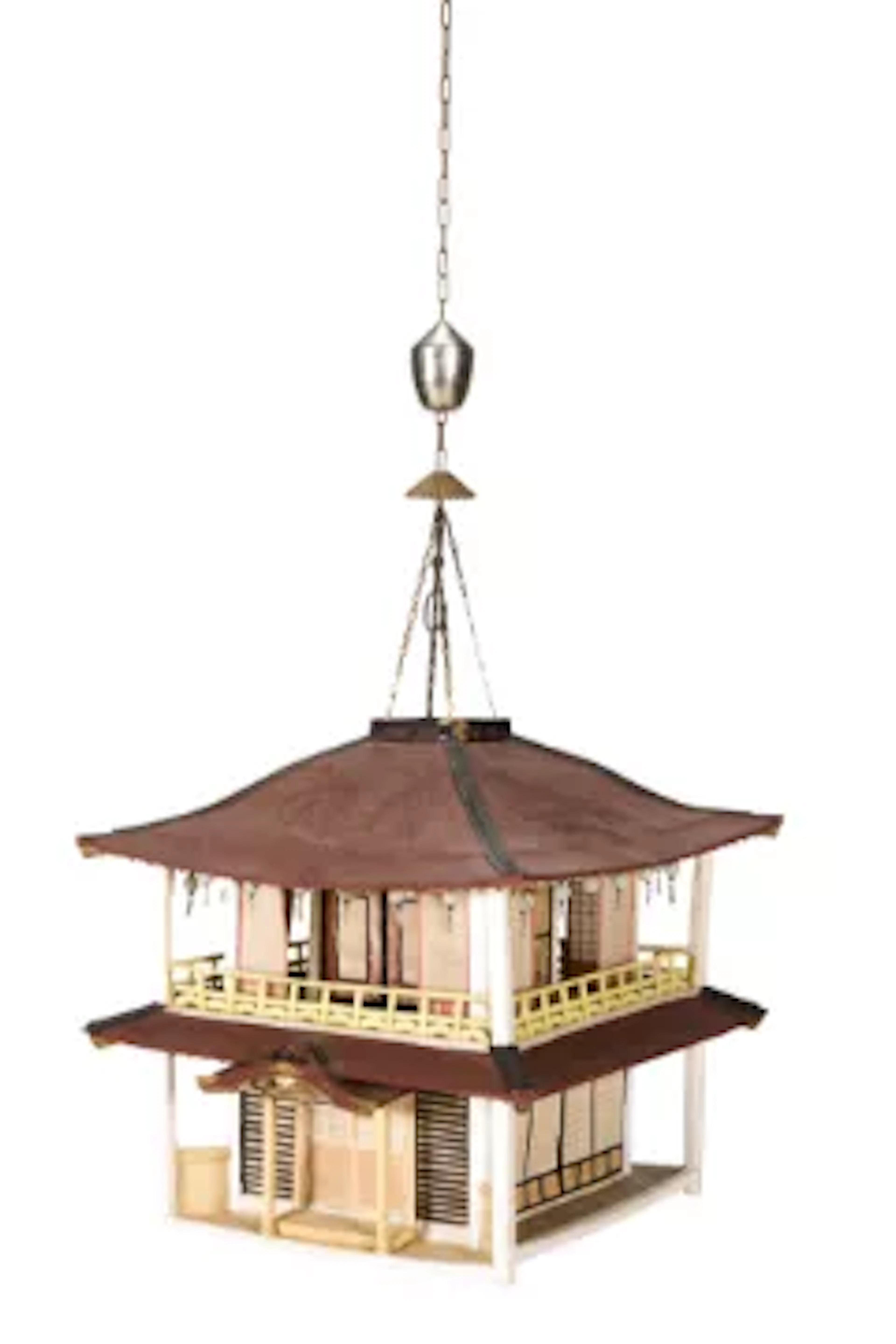 A JAPANESE PAINTED WOOD AND PAPER TORO OR LANTERN, TAISHO PERIOD (1912-1926)
