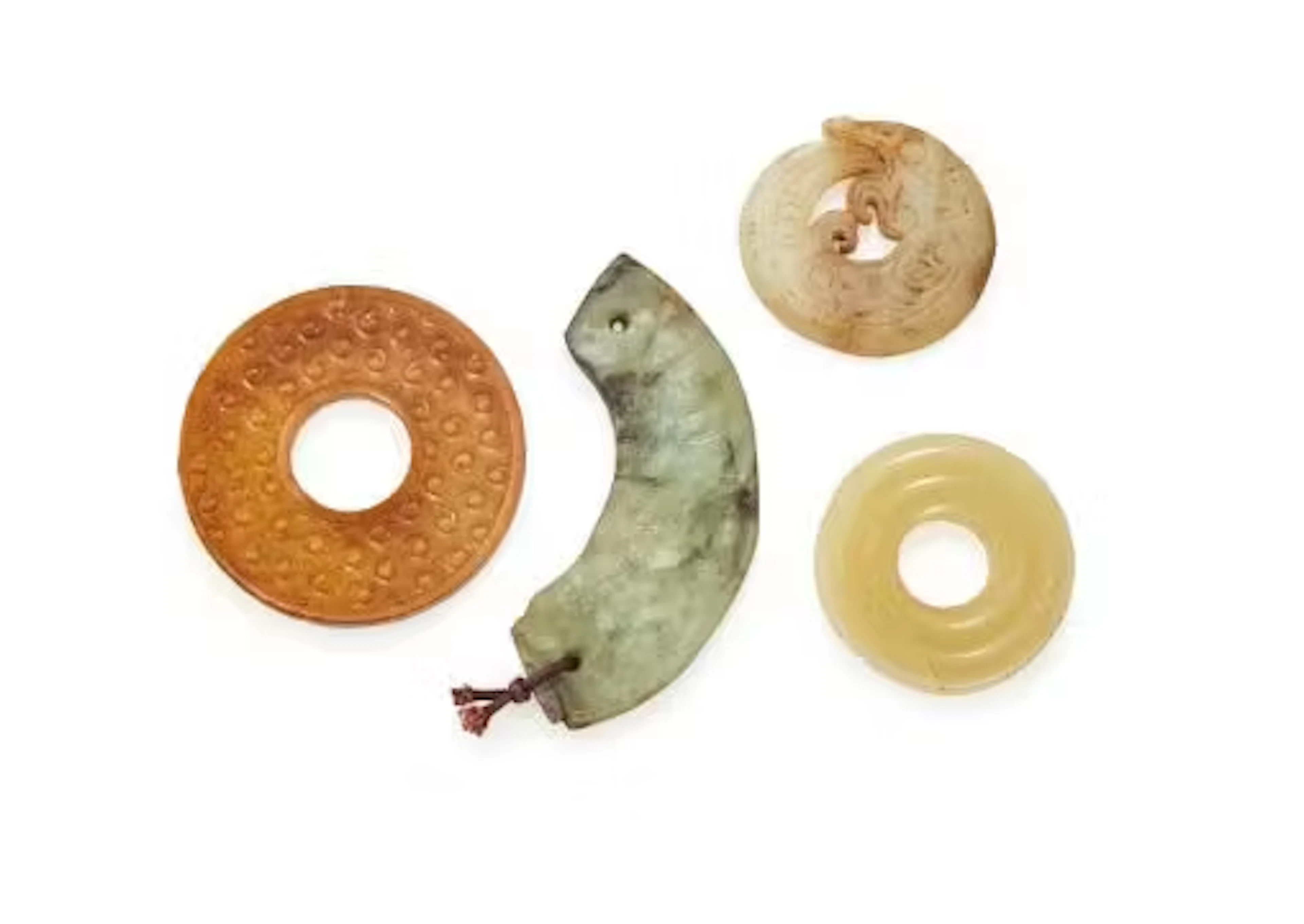 A Chinese brown jade Bi
