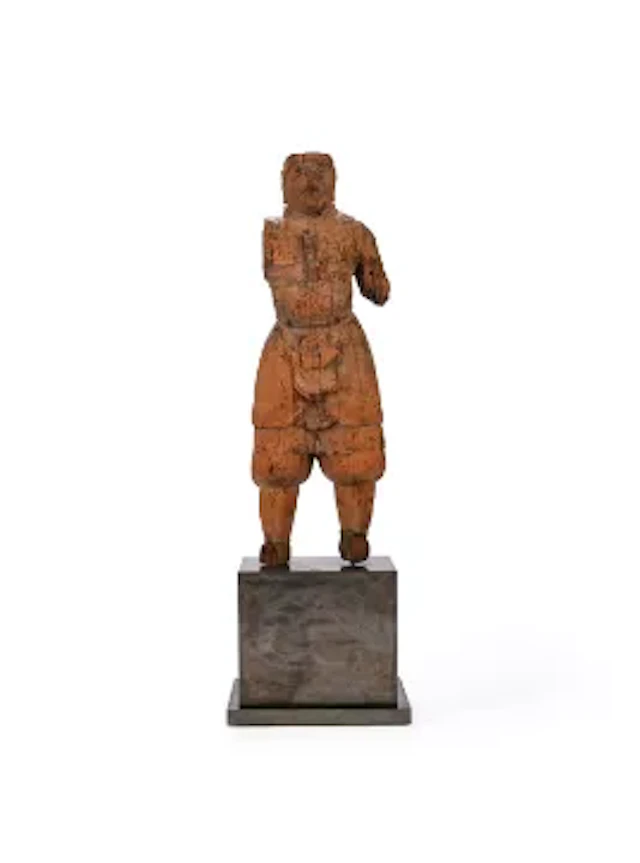 A large Japanese wood figure, possibly Momoyama period