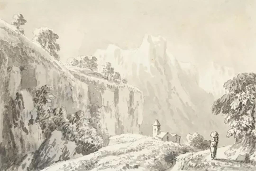 ANTHONY DEVIS (BRITISH 1729-1816), AN ALPINE VIEW