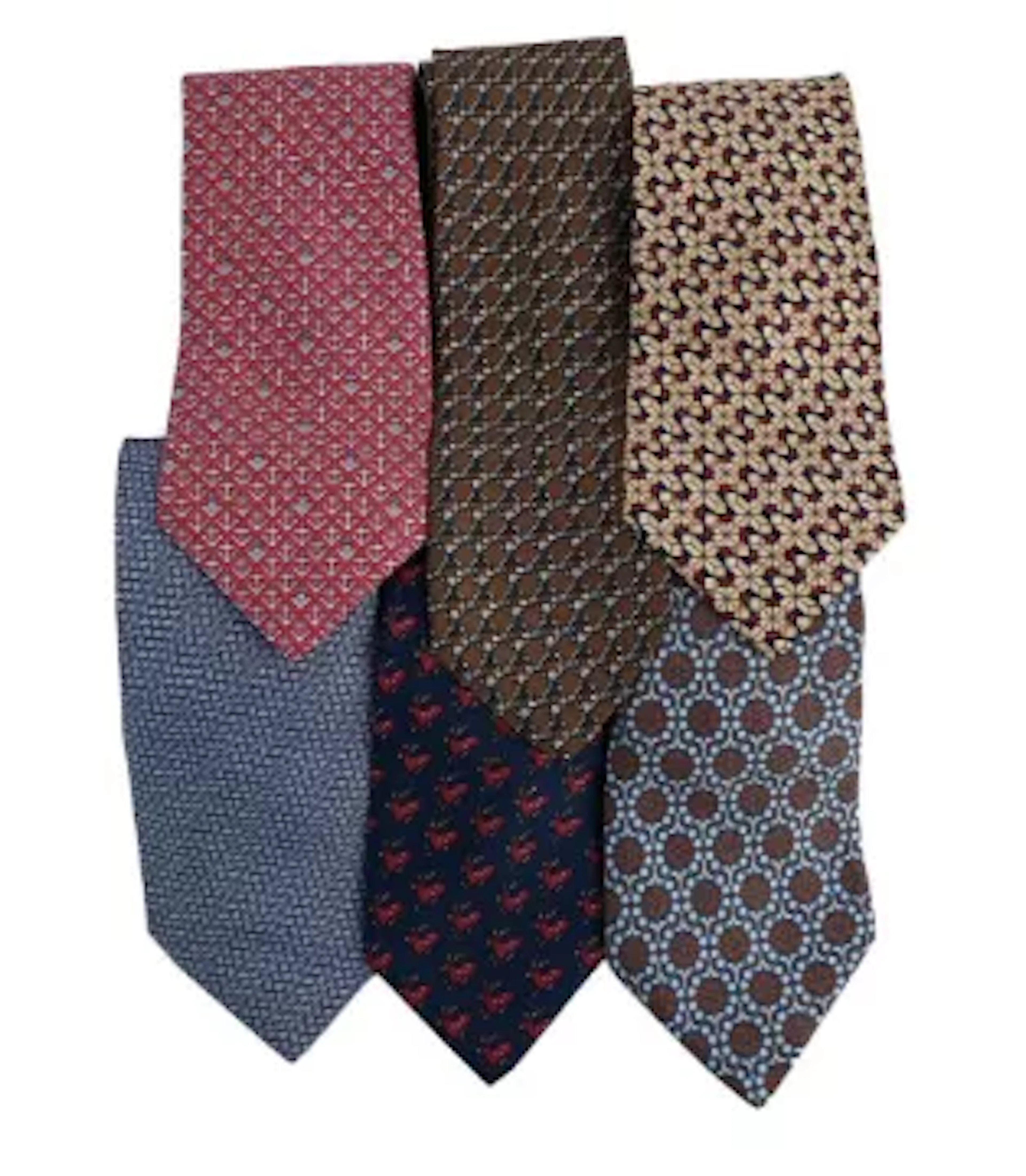 HERMÈS, SIX SILK TIES