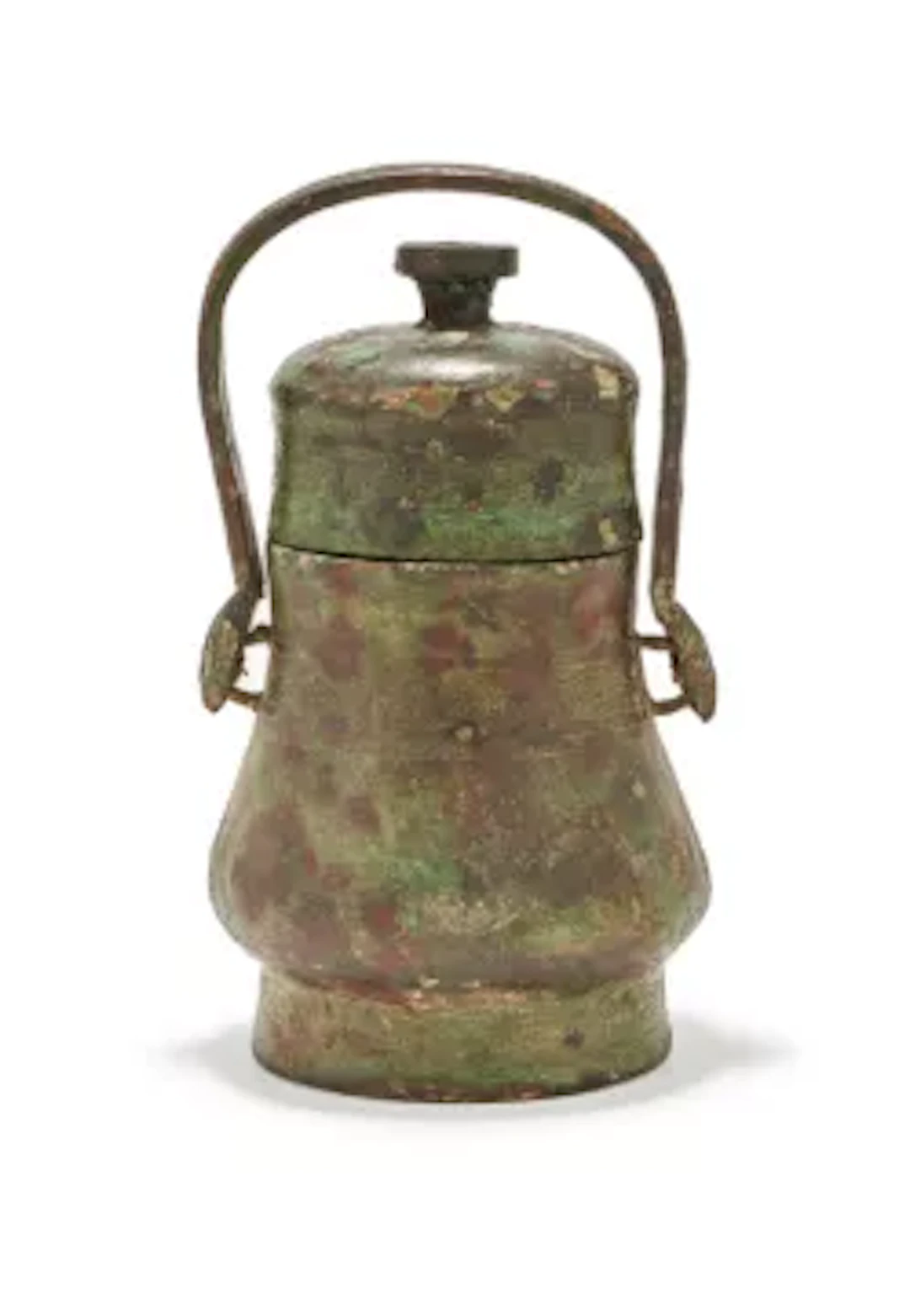 A Chinese ritual wine vessel and cover, you, Eastern Zhou Dynasty (770-256 BC)