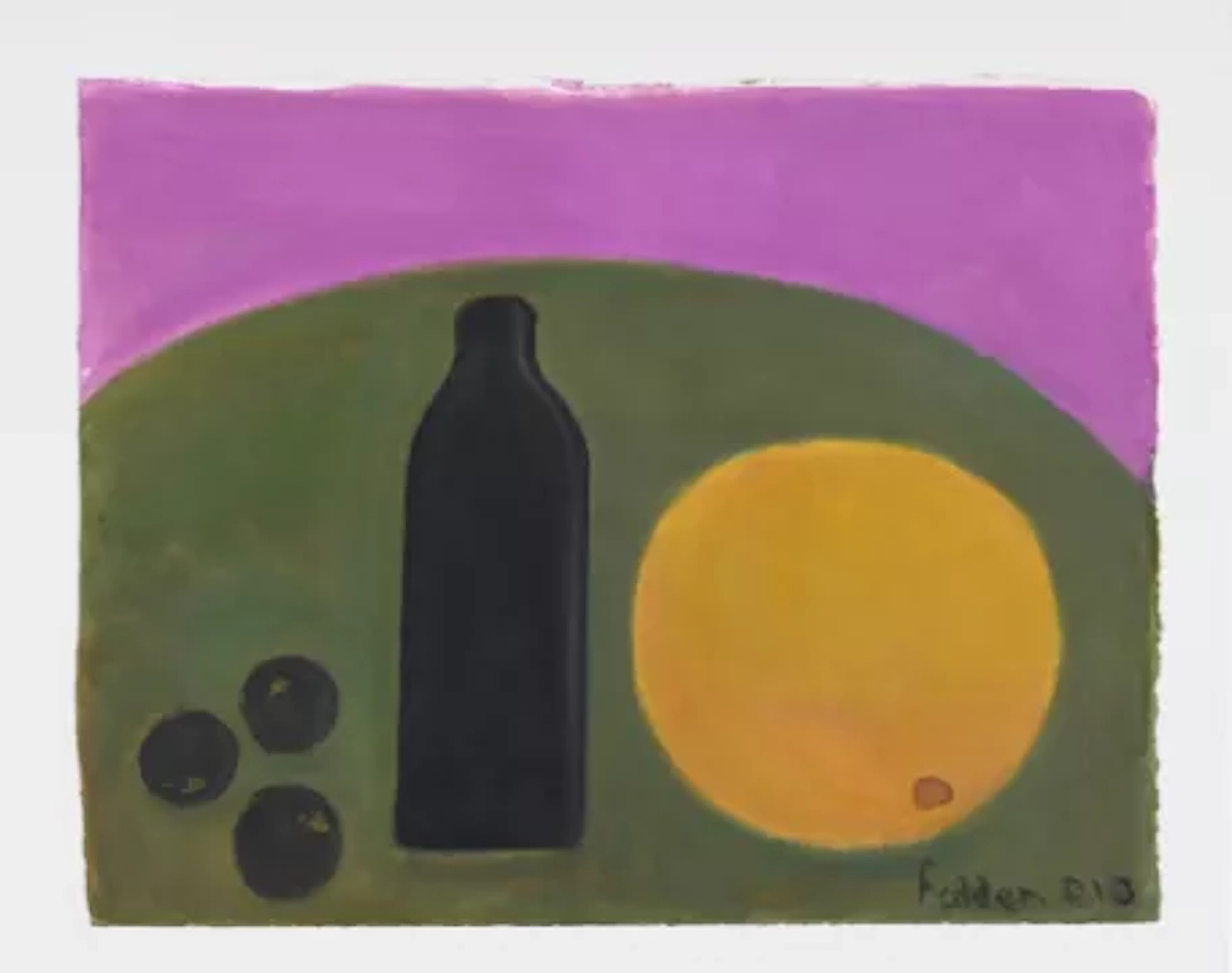 λ MARY FEDDEN (BRITISH 1915-2012), STILL LIFE WITH BOTTLE