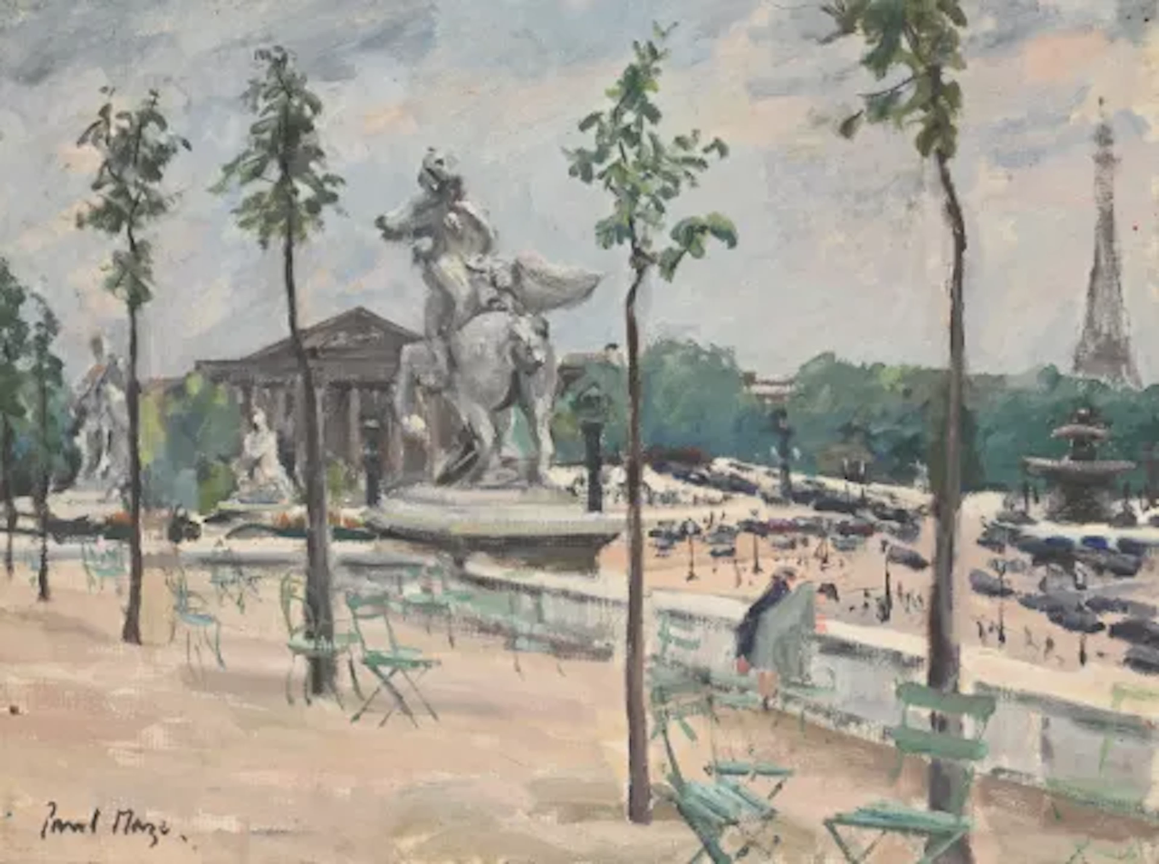λ PAUL LUCIEN MAZE (FRENCH/BRITISH 1887-1979), PLACE DE LA CONCORDE, PARIS
