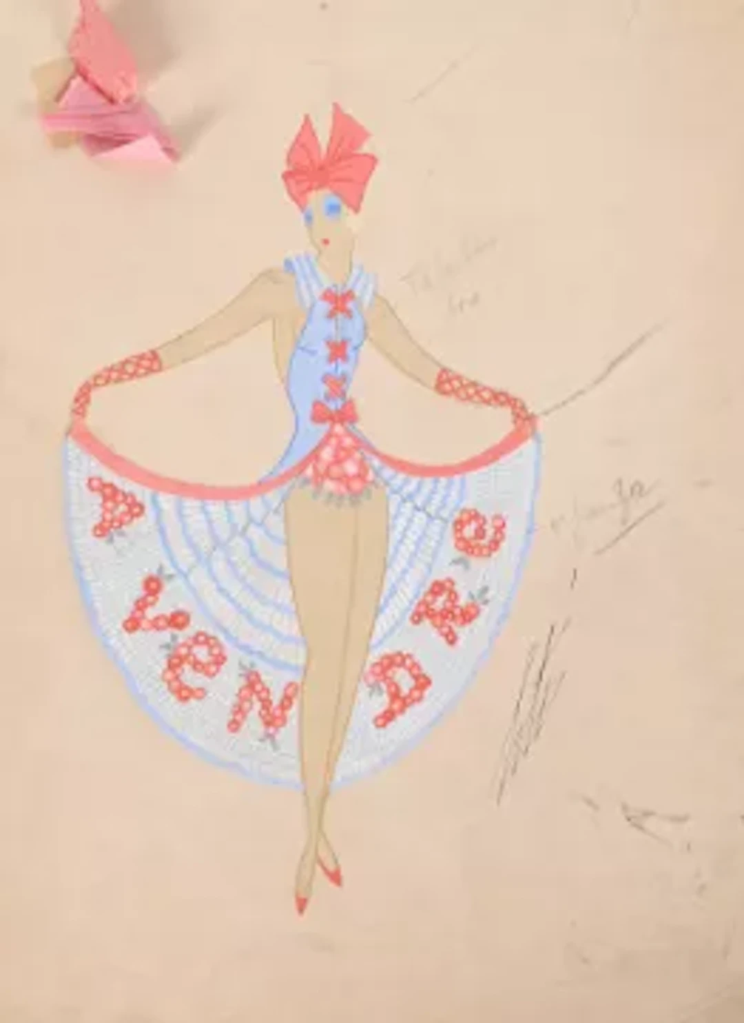 λ ERTÉ (FRENCH, 1892-1990), 'LES PETITES ANNONCES: À VENDRE' COSTUME