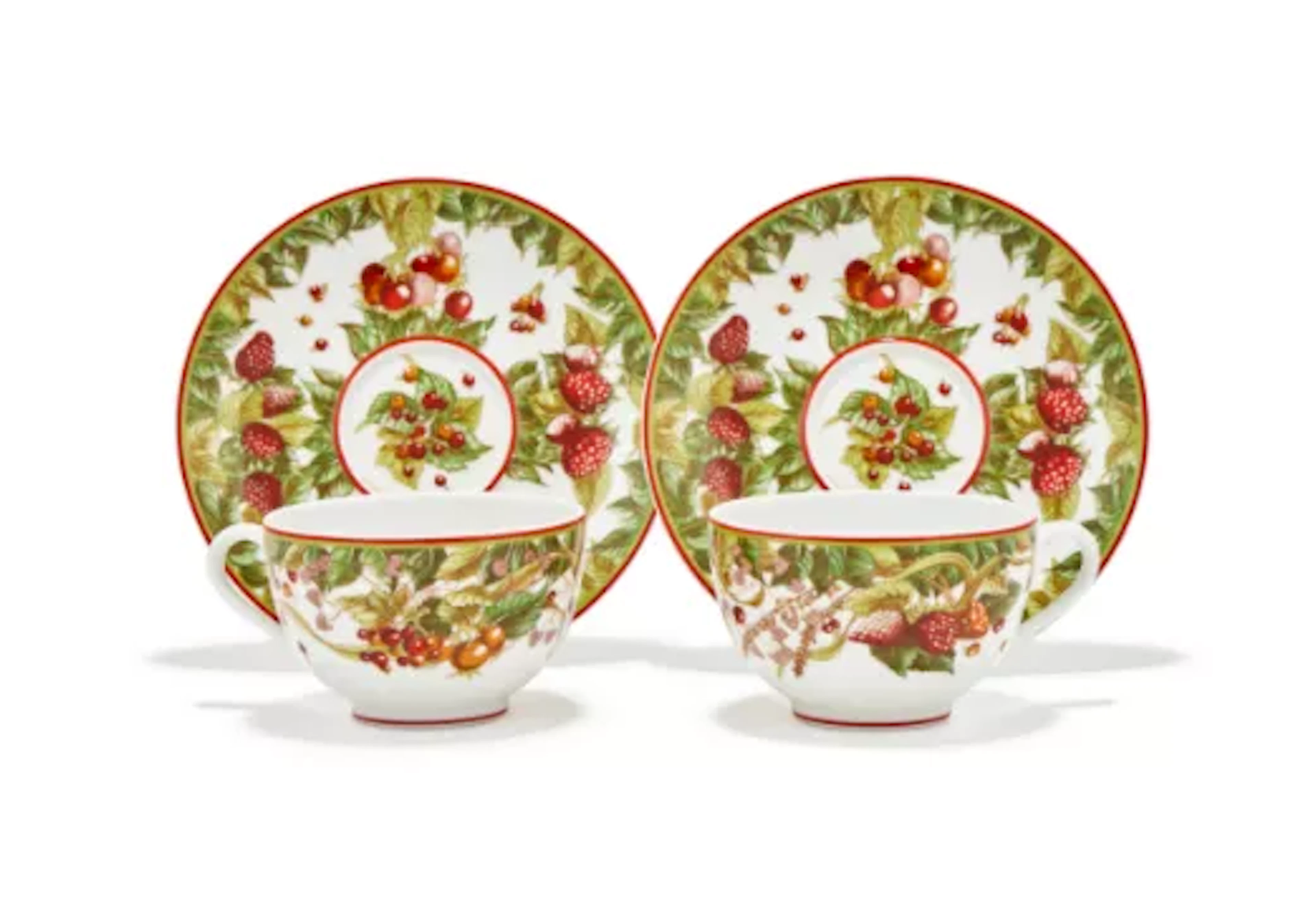 HERMÈS, LE JARDIN DE PYTHAGORE, A PORCELAIN TEA SET FOR TWO