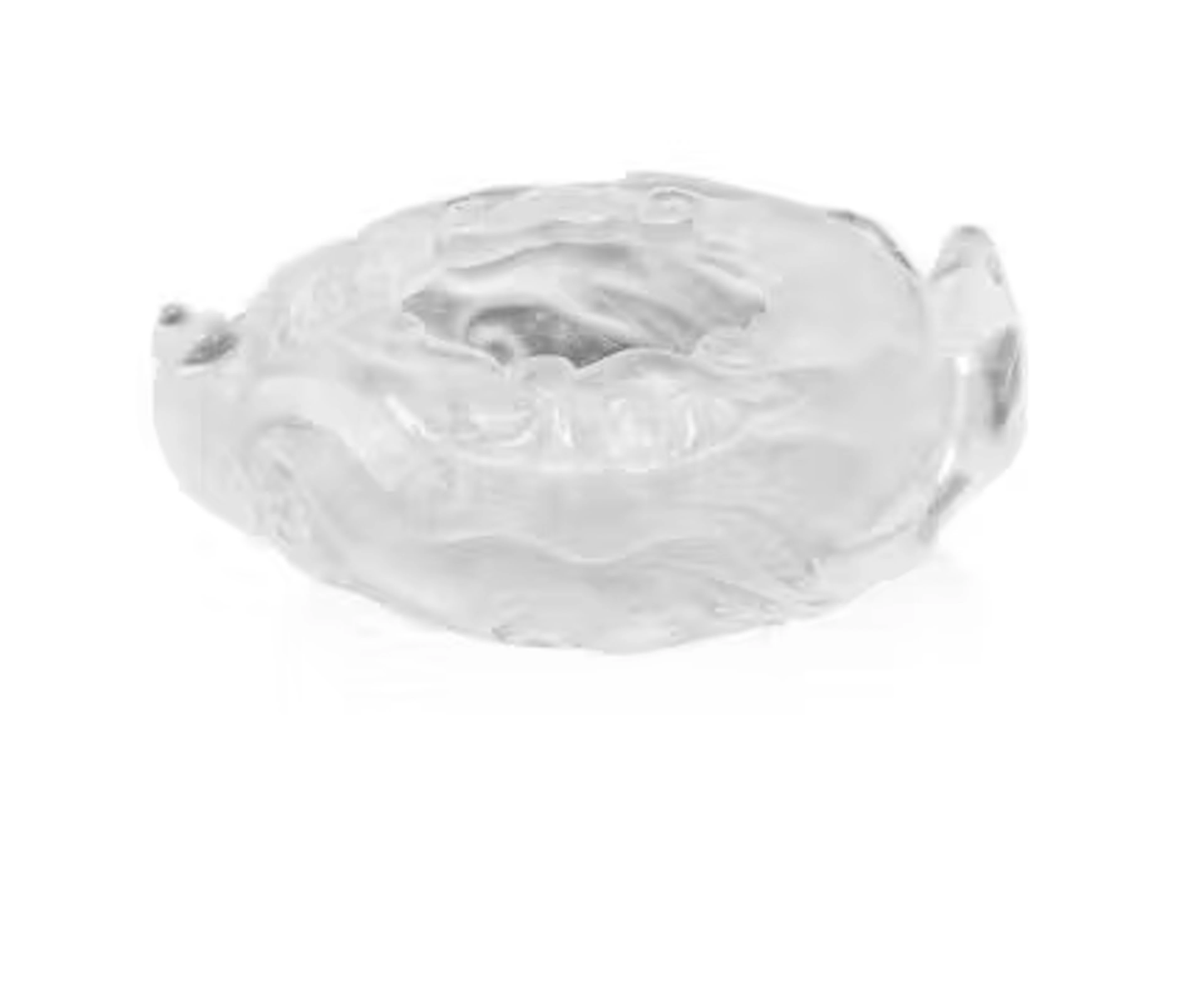 A Chinese carved transparent glass 'Finger citrus' water pot
