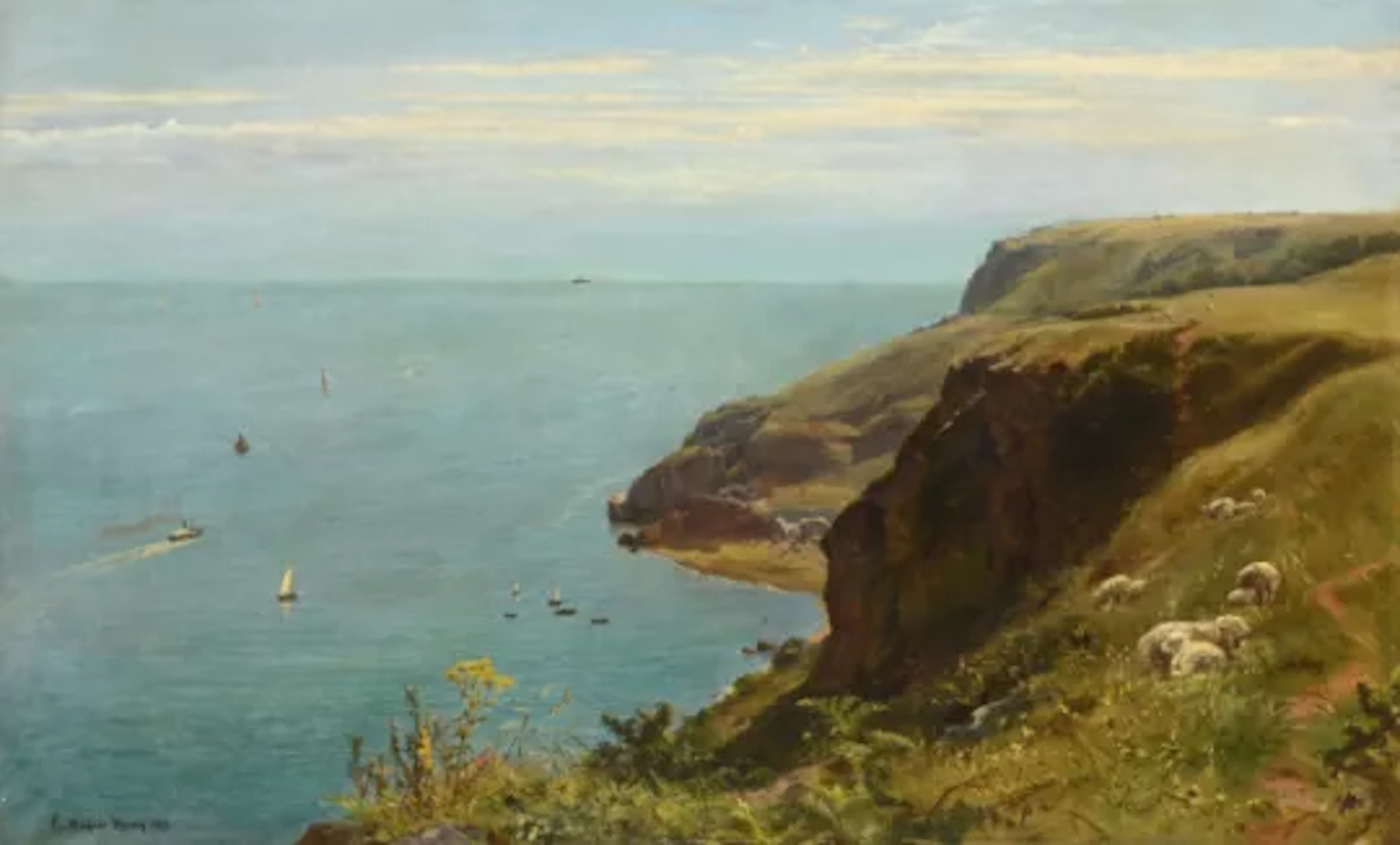 CHARLES NAPIER HEMY (BRITISH 1841-1917), SEA COAST, TORQUAY