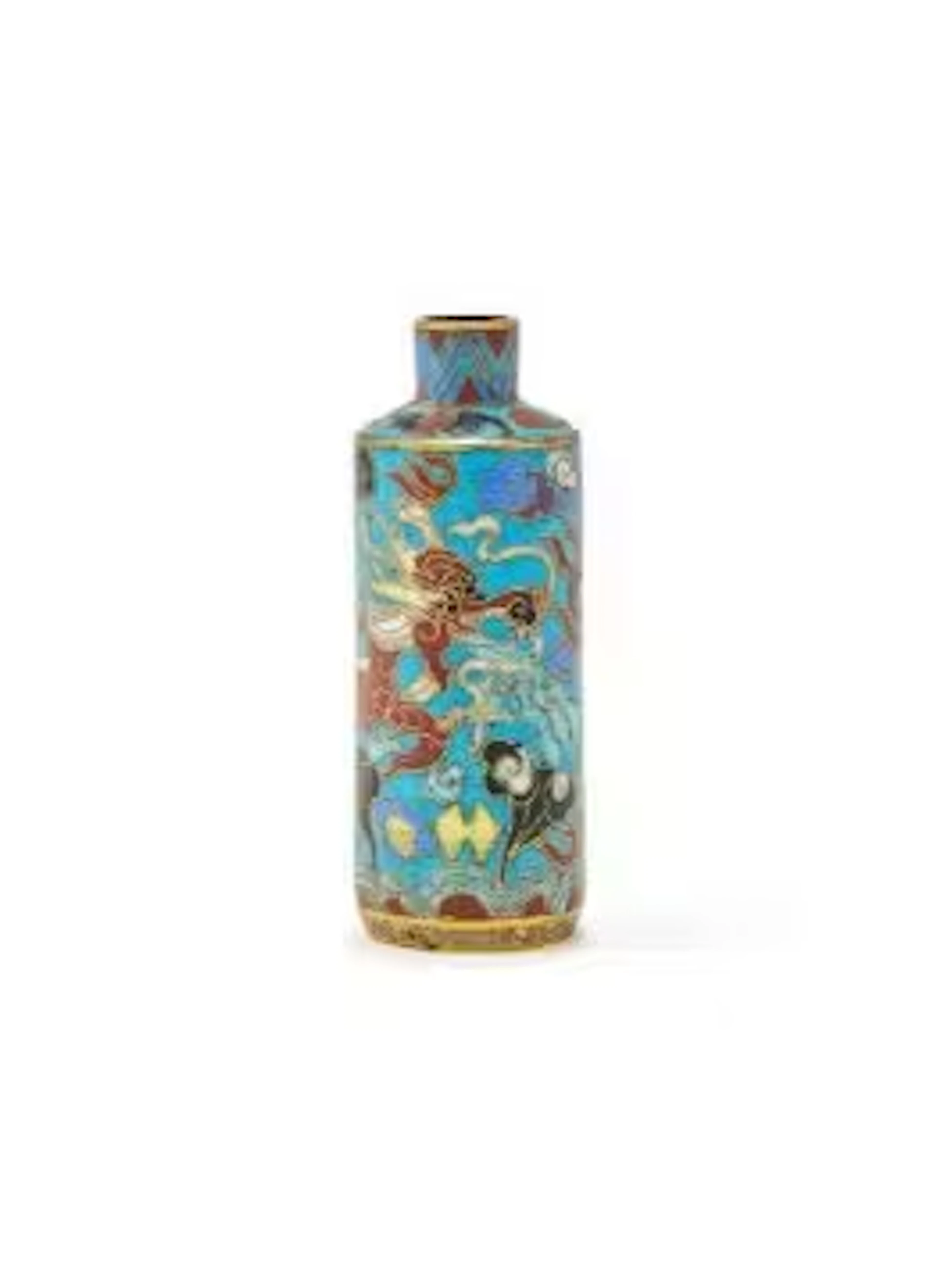 A Chinese cloisonné snuff bottle
