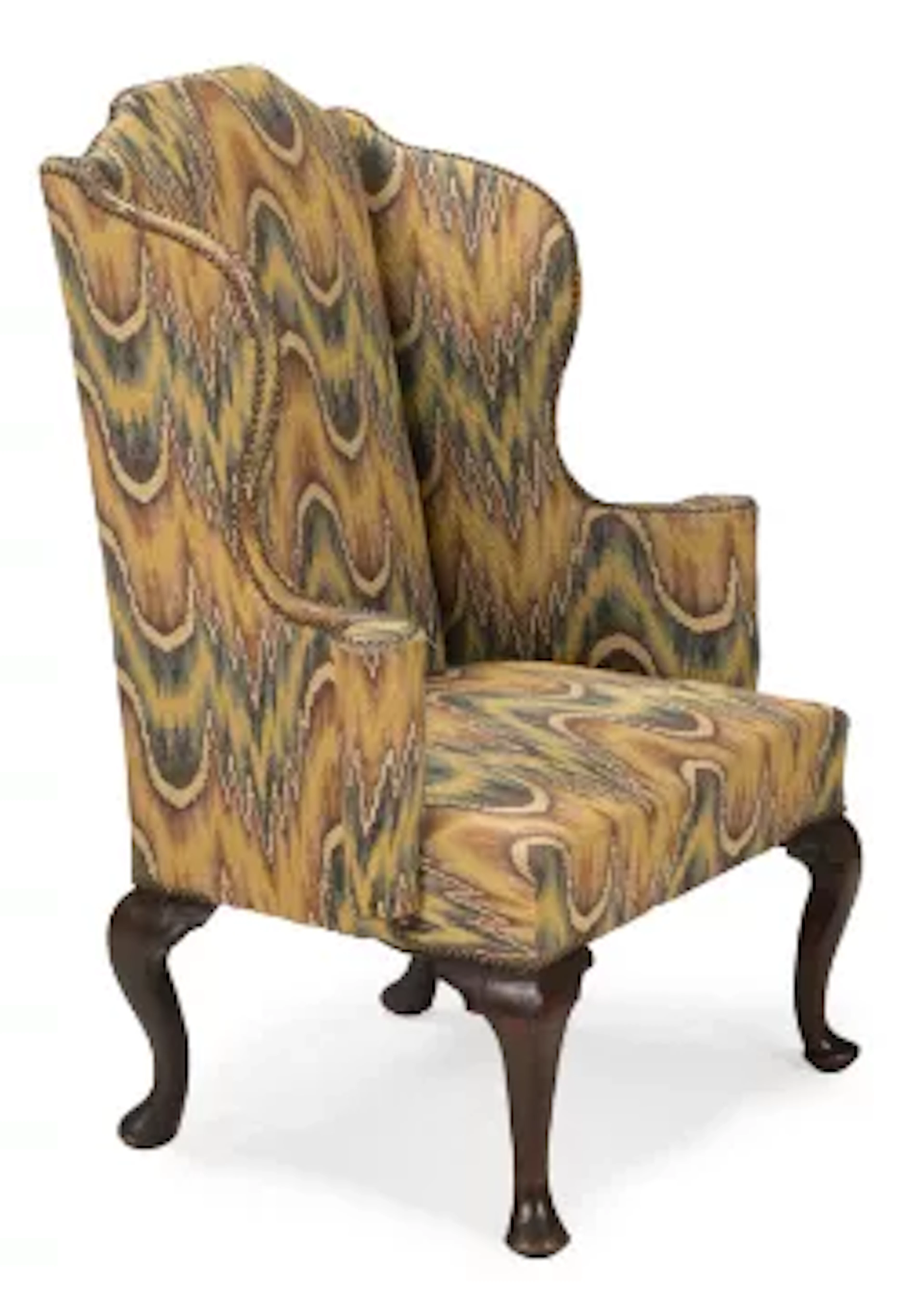 A GEORGE I WALNUT WING ARMCHAIR, CIRCA 1720