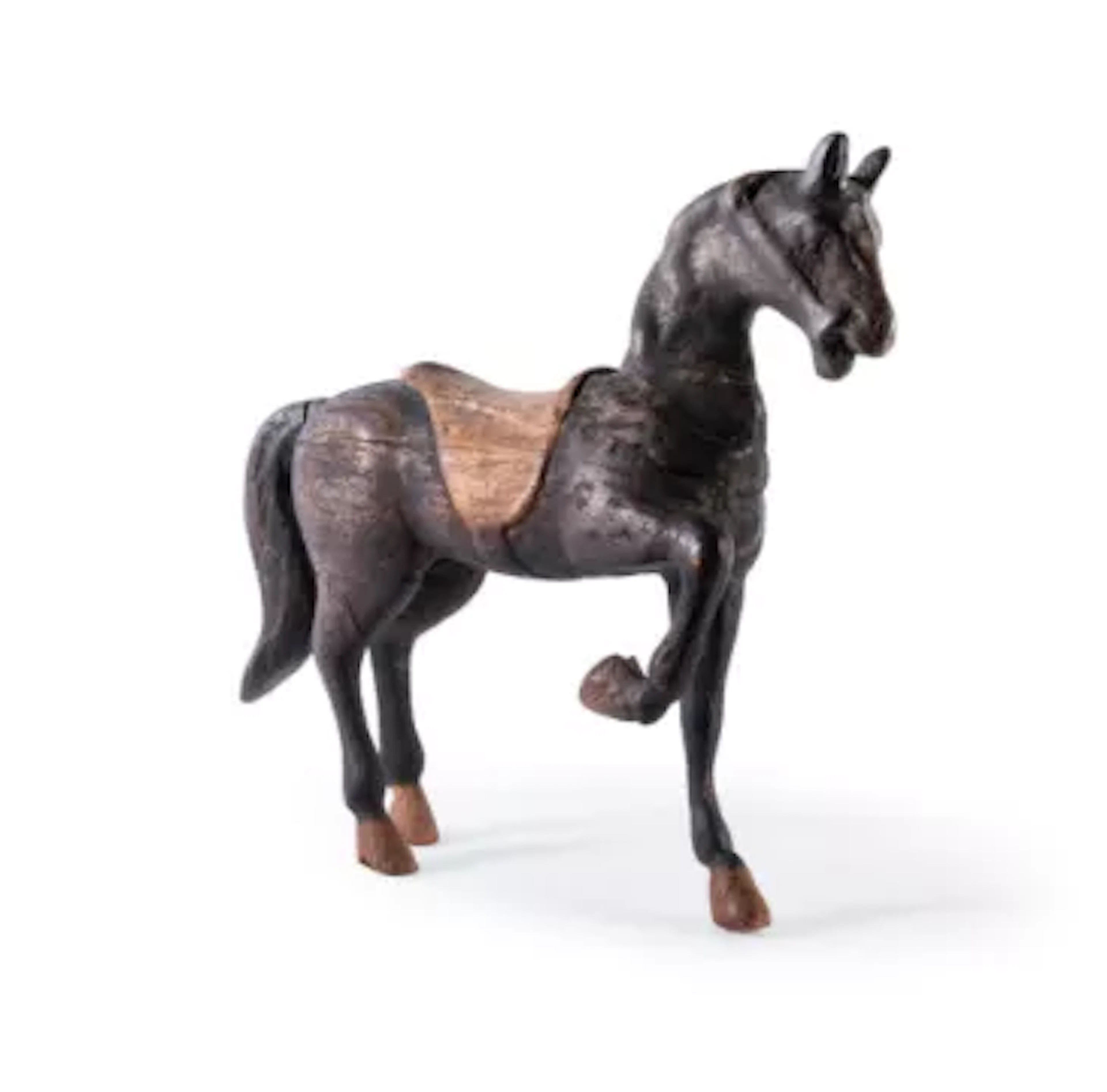 A POLYCHROME PAINTED WOODEN FIGURE OF A HORSE, 20TH CENTURY